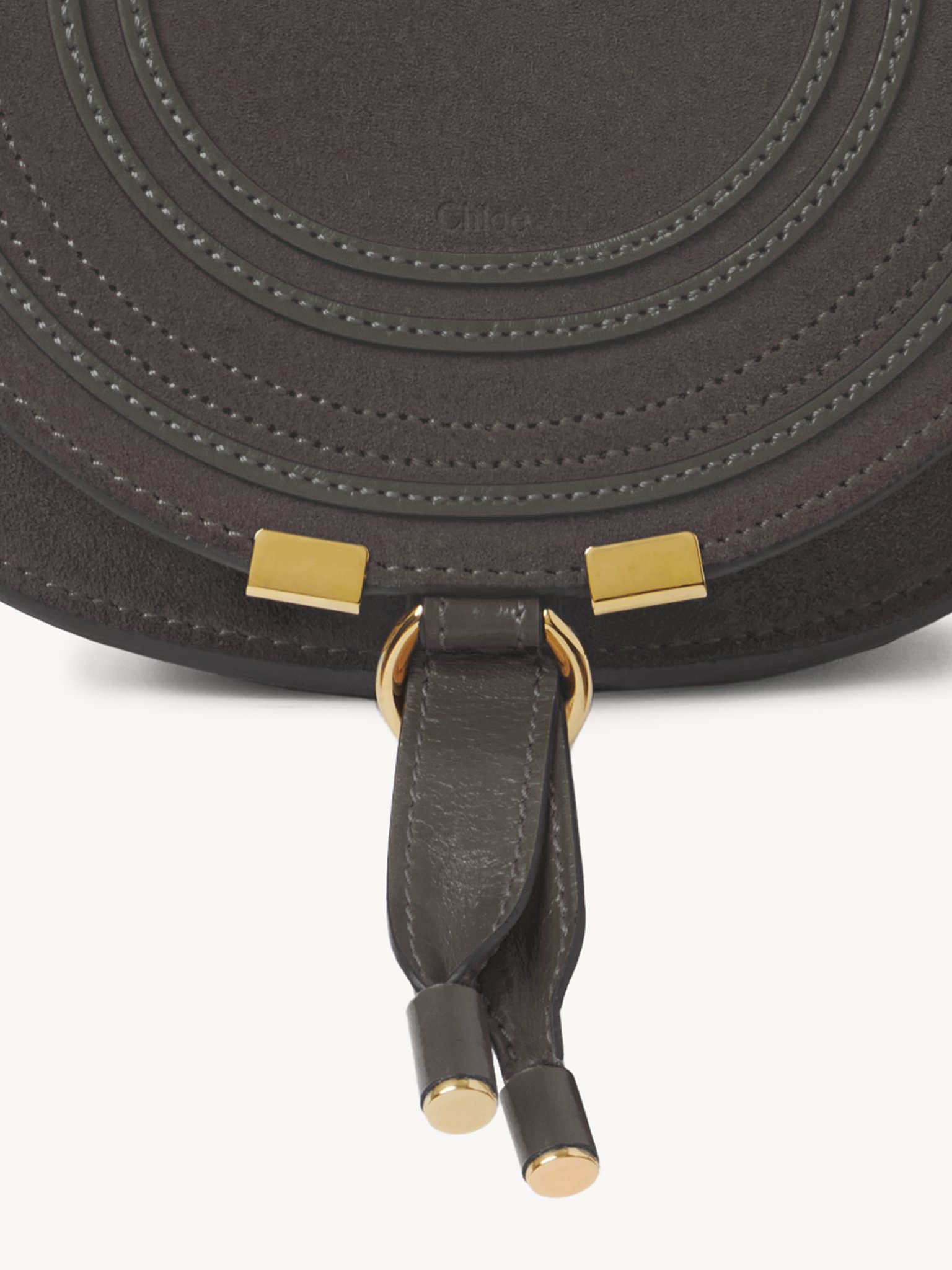 SMALL MARCIE SADDLE BAG IN SUEDE LEATHER - 5