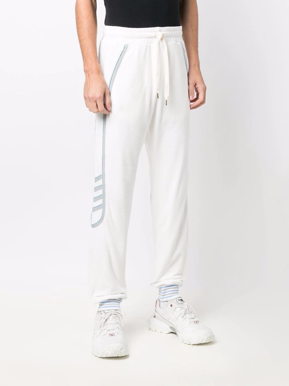 torchon piping-detail track pants - 4