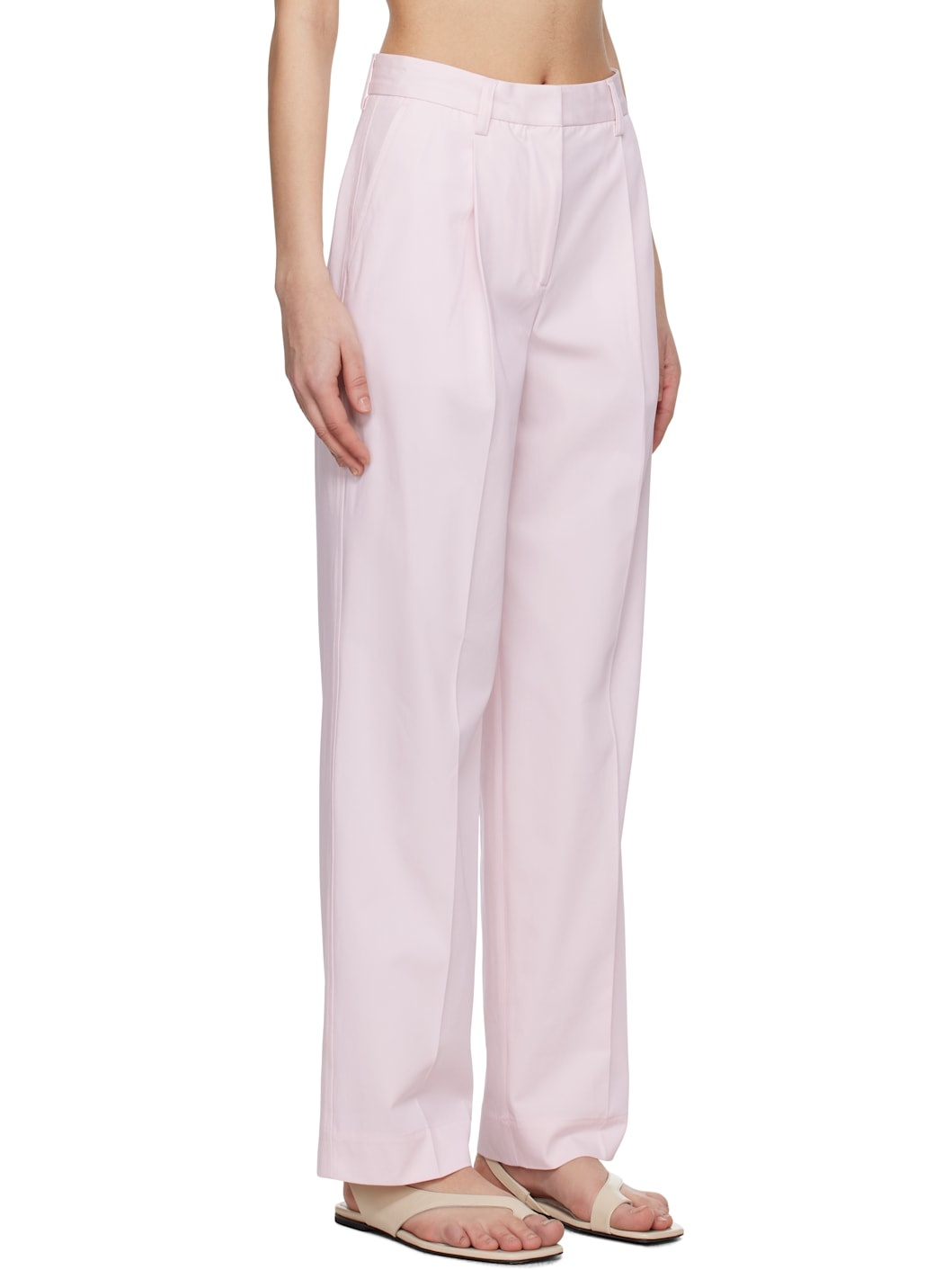 Pink Slanted Pocket Trousers - 2