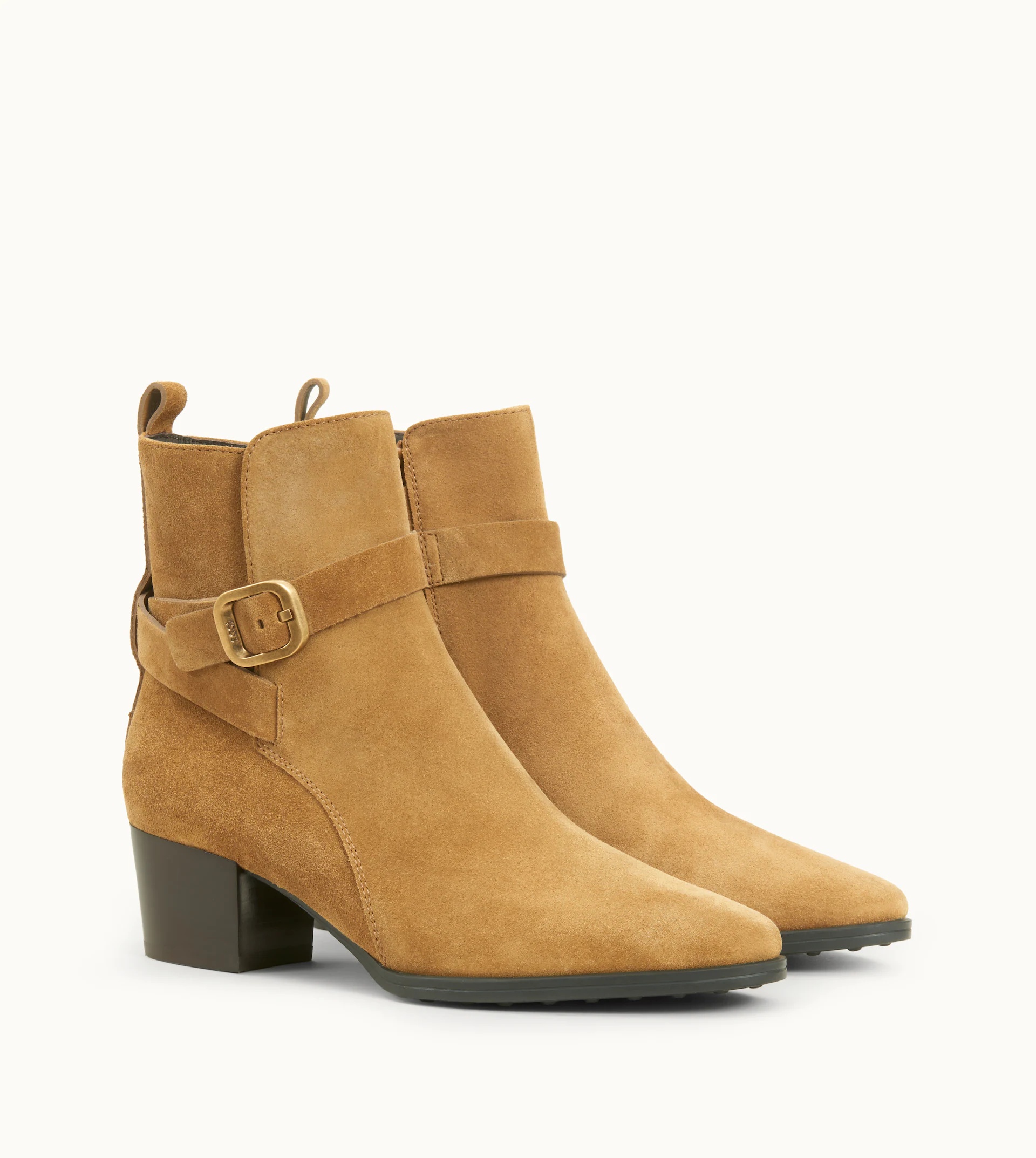 ANKLE BOOTS IN SUEDE - BEIGE - 4