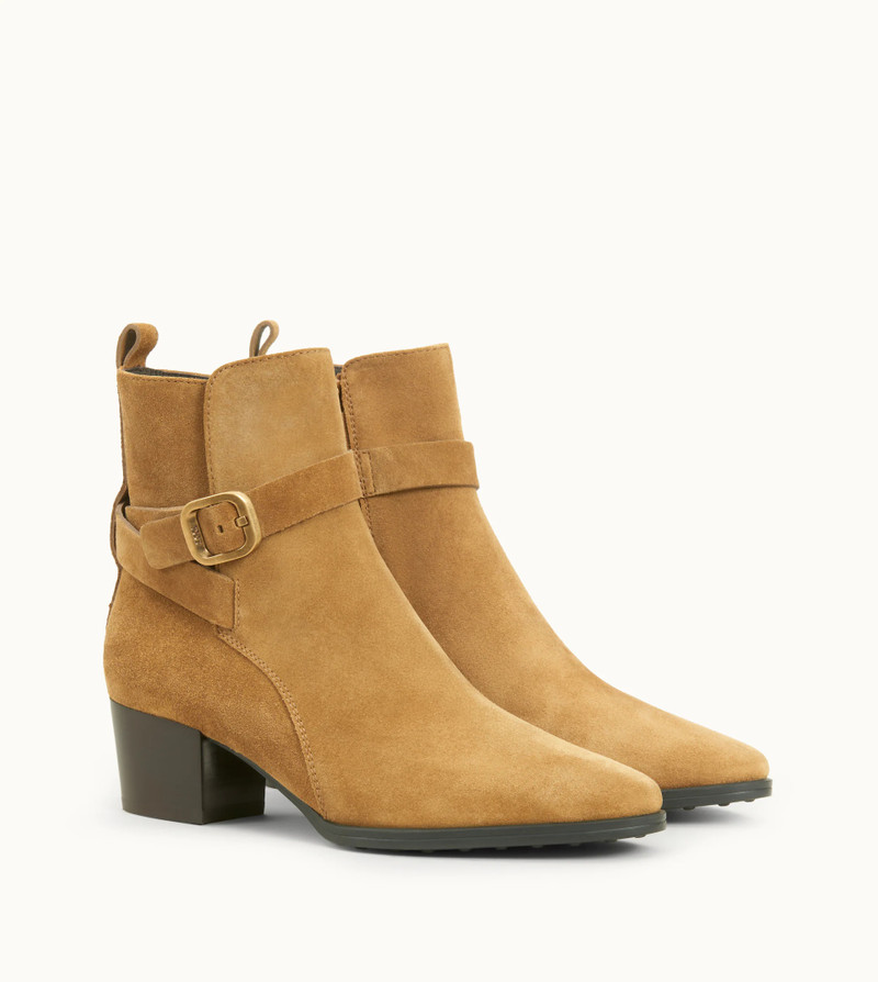 ANKLE BOOTS IN SUEDE - BEIGE 4