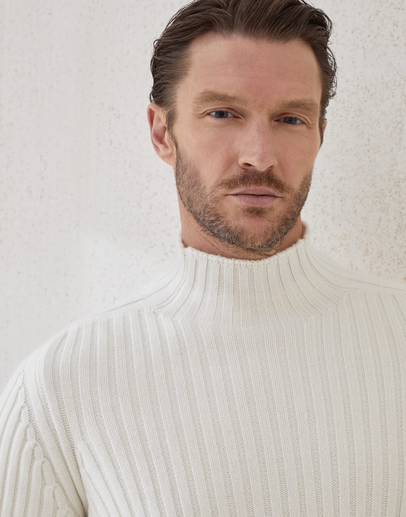 Cashmere flat rib turtleneck sweater - 3