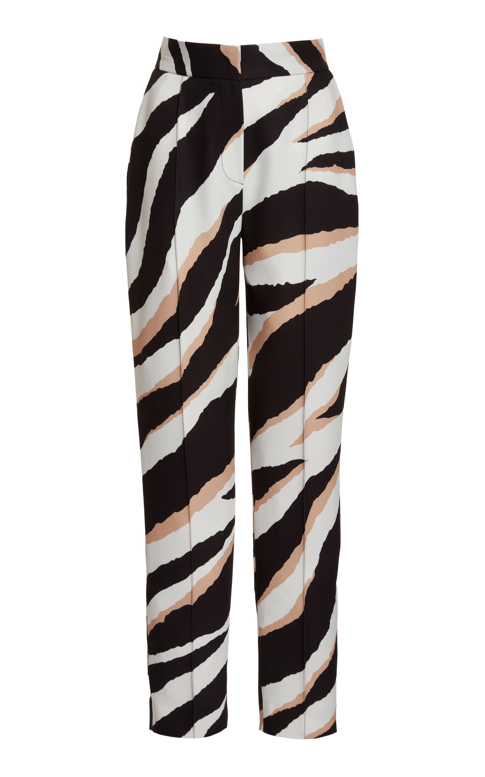 Zebra-Print Slim Leg Pants black/white - 1