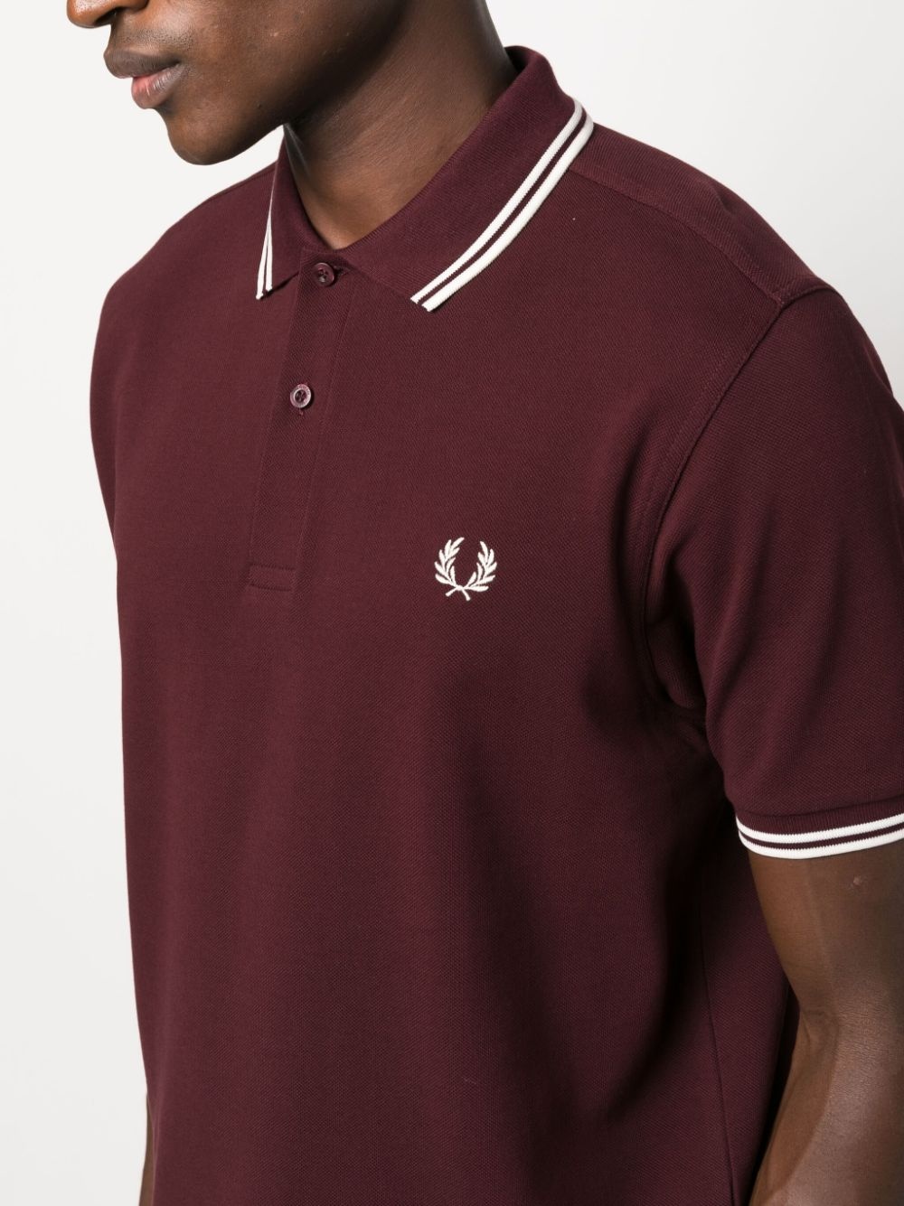 logo-embroidered cotton polo shirt - 5