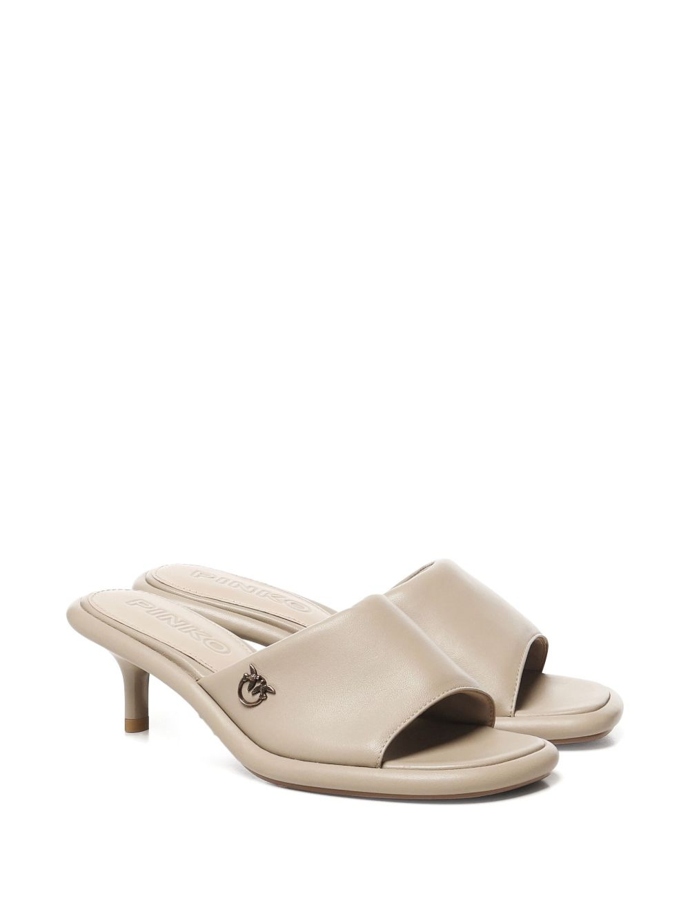 logo-detail leather sandals - 2