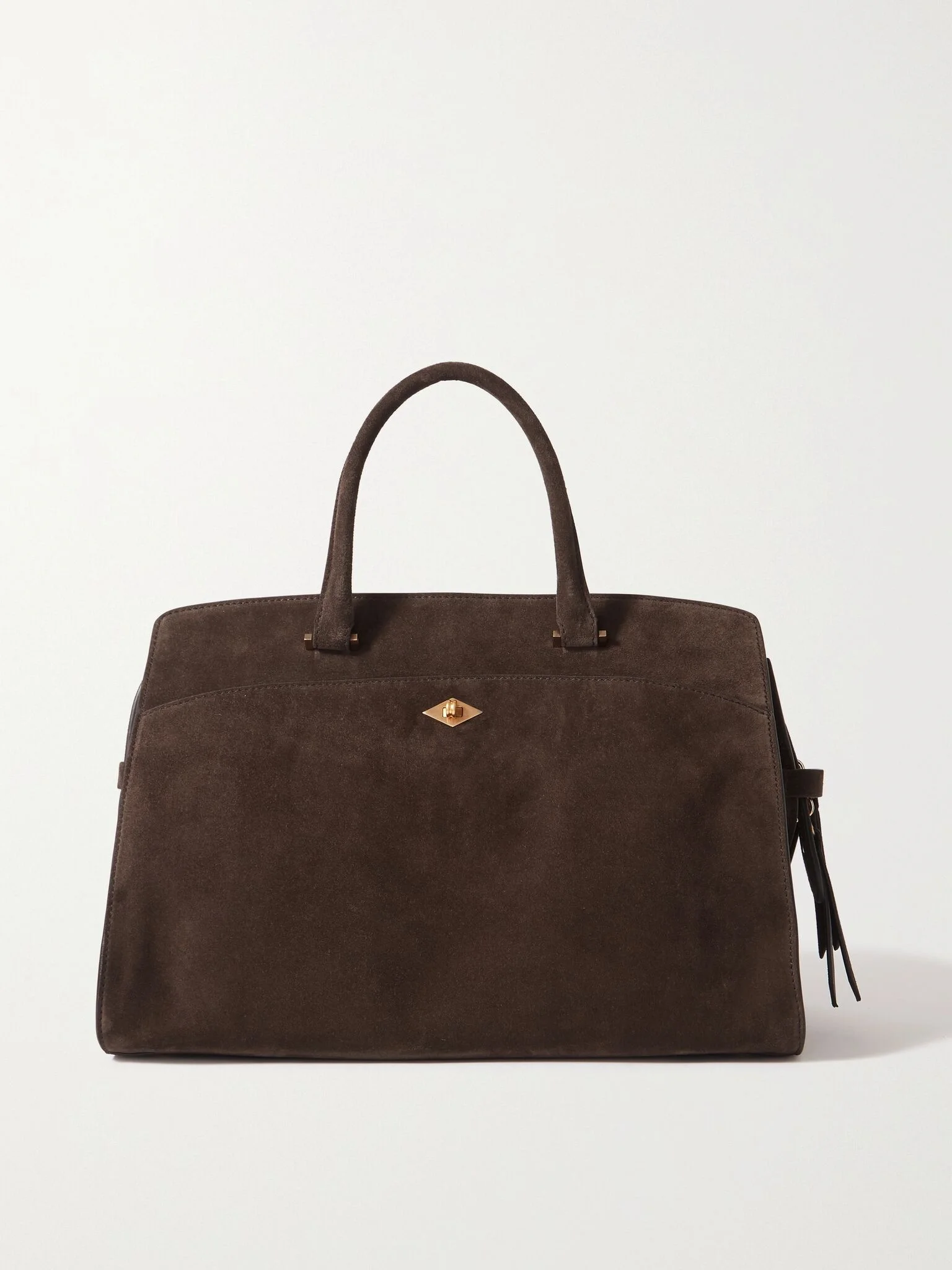 Private Eye suede tote Chocolate - 1