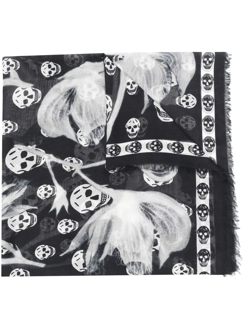 skull-print scarf - 1