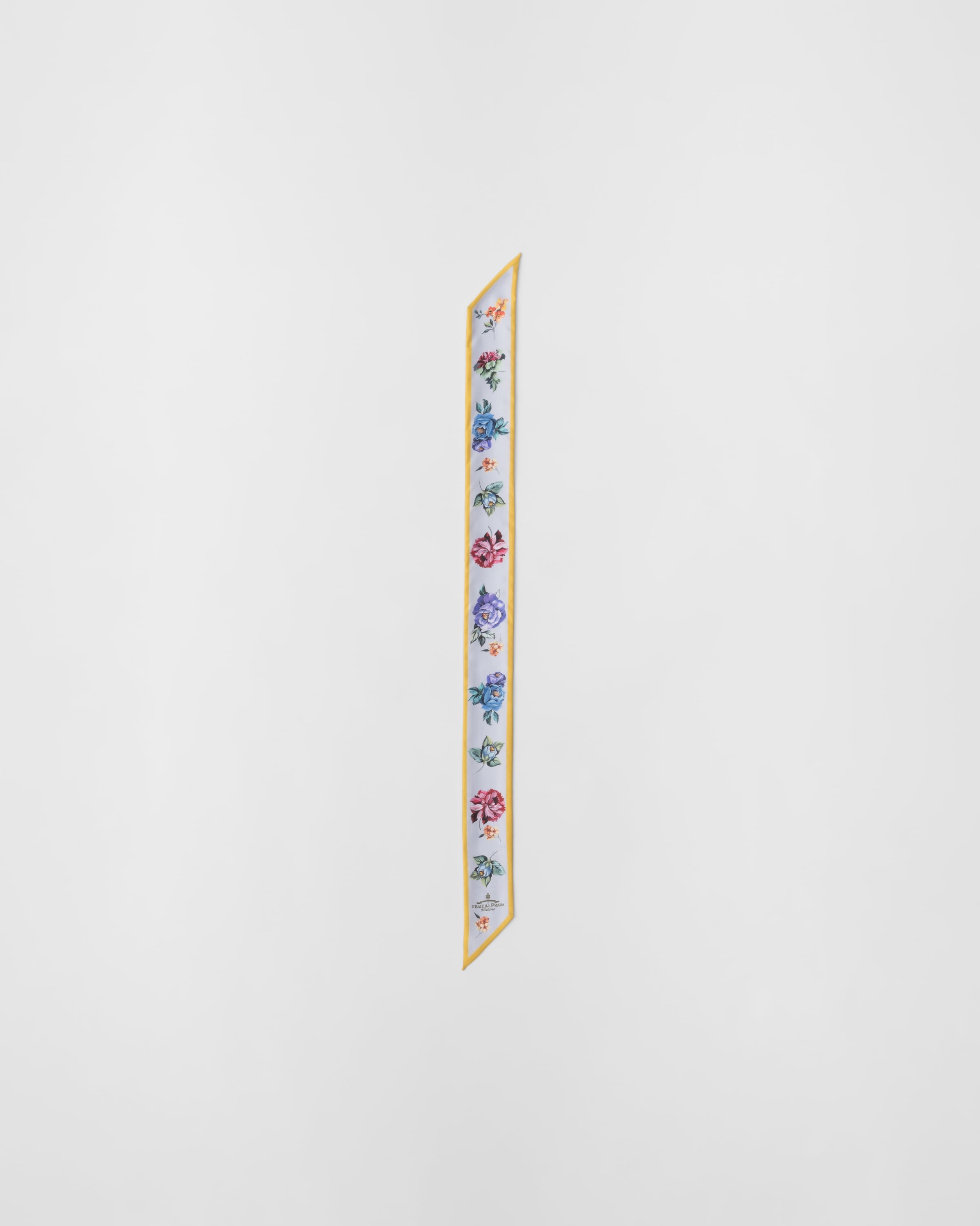 Printed twill skinny scarf - 3
