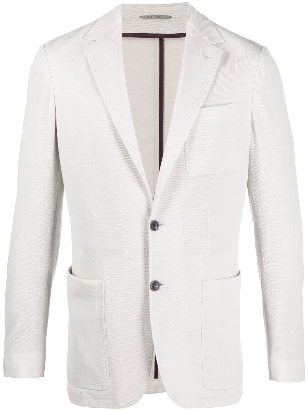 single-breasted cotton blazer - 1