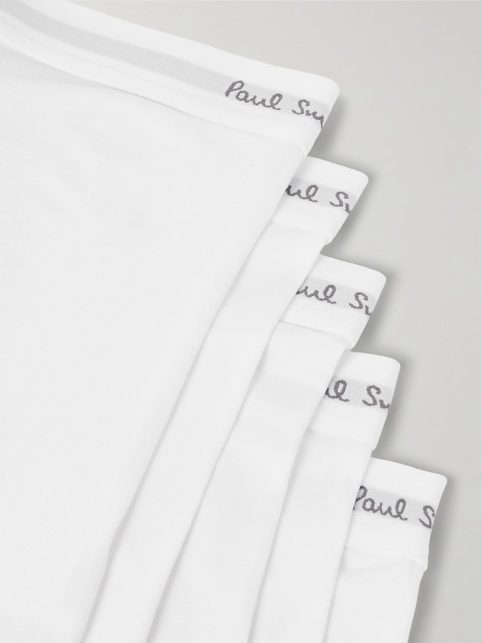 Five-Pack Stretch Organic Cotton-Jersey Boxer Briefs White - 4