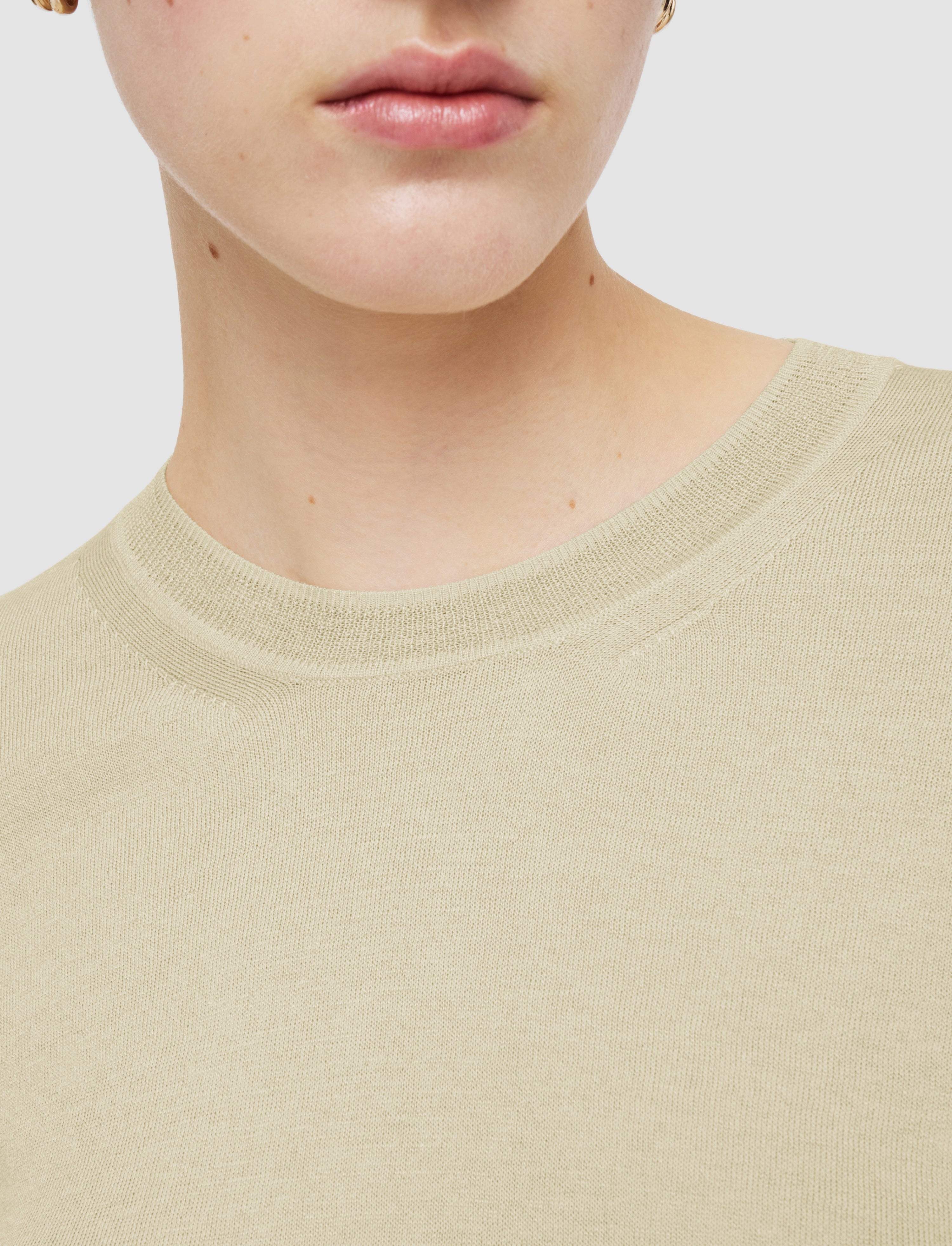 Superfine Cotton Silk Round Neck Jumper - 5