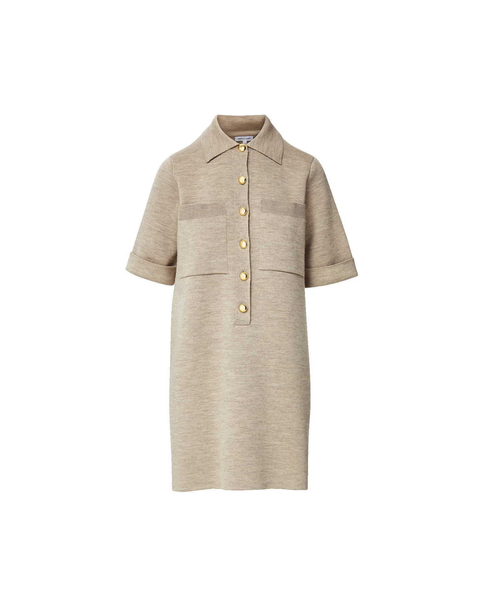 MADDEN MERINO WOOL MINI SHIRTDRESS - 1