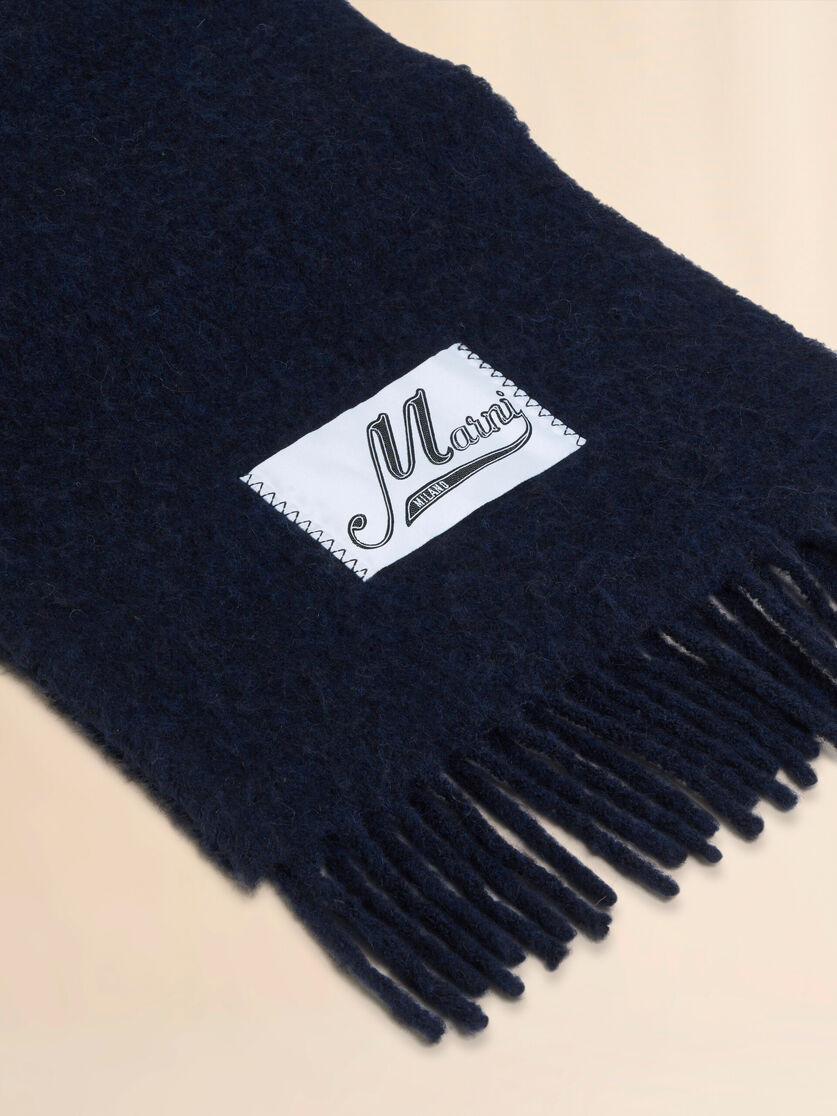 BLUE ALPACA SCARF - 2