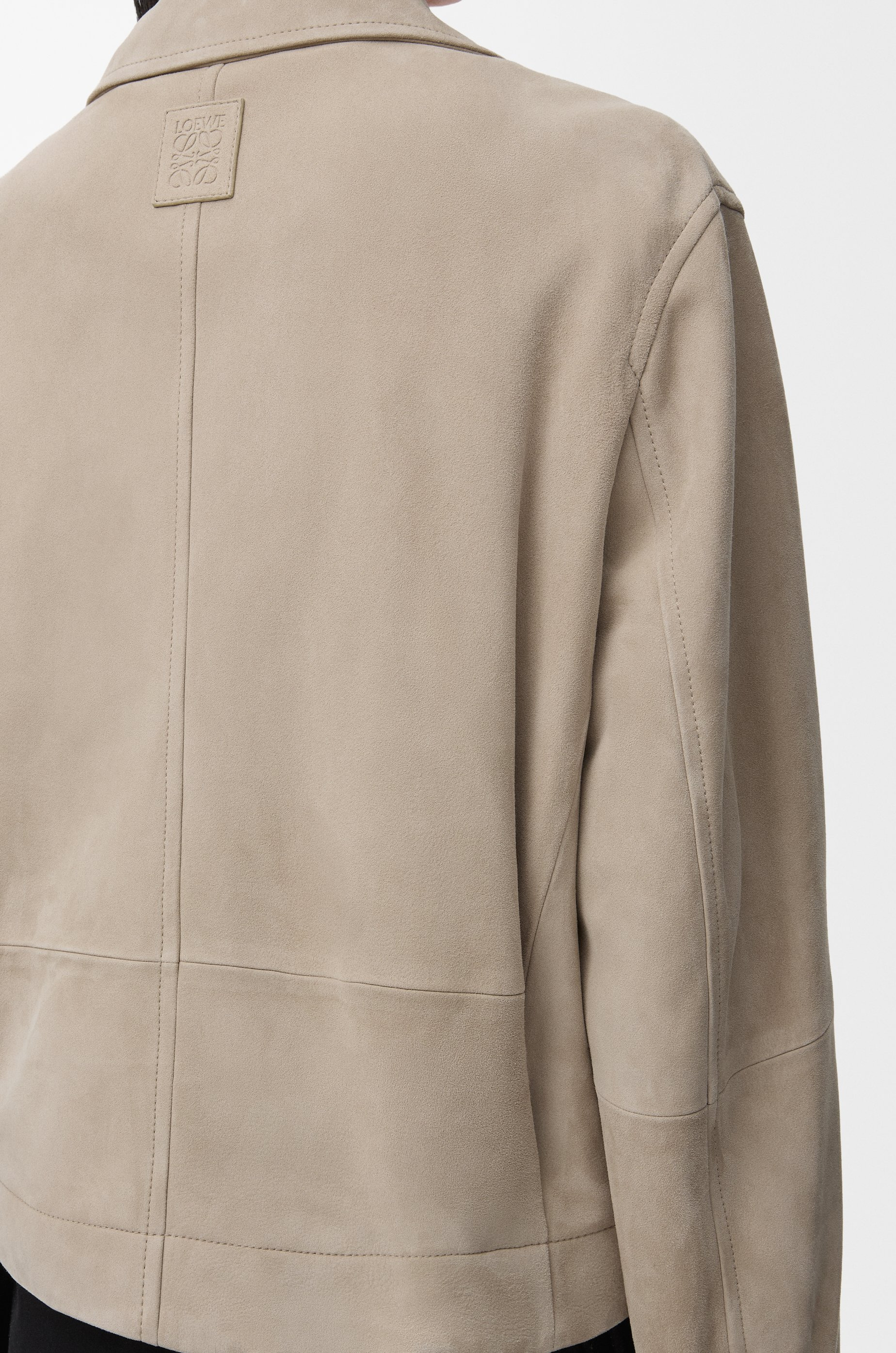 Belted jacket in suede goatskin - 5