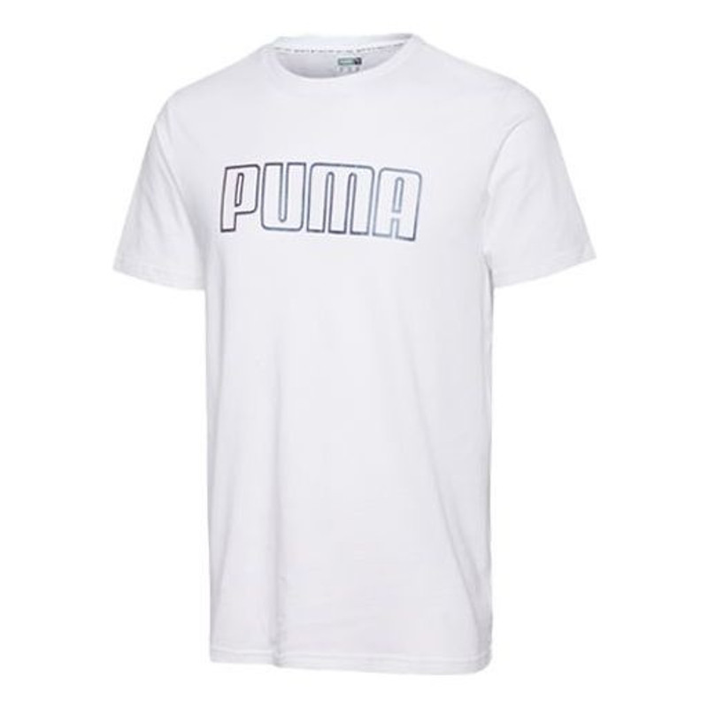 PUMA Basic Logo Tee 'White Black' 597900-52 - 1
