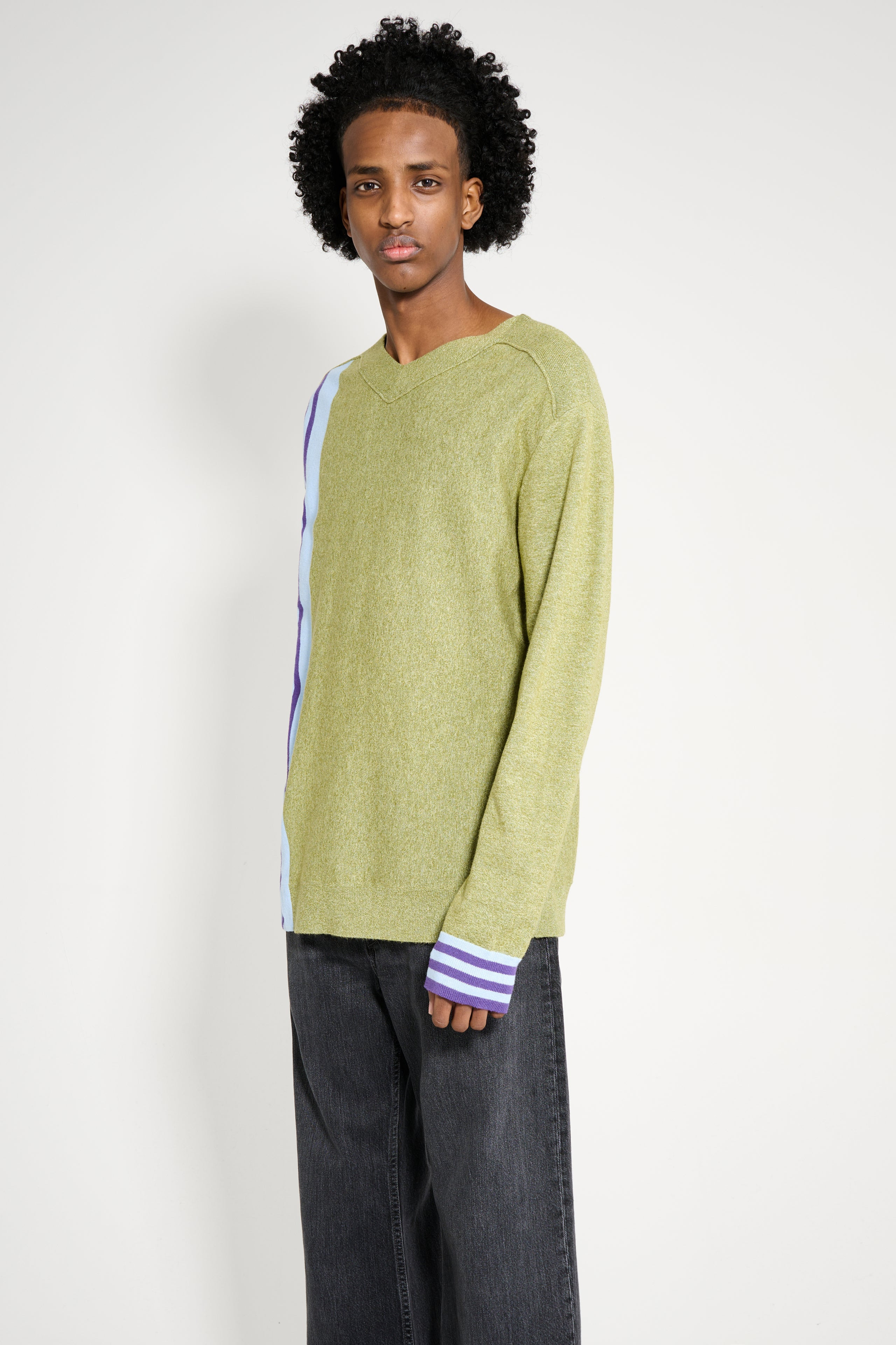 KIKO KOSTADINOV OSTRO JUMPER GREEN MELANGE / BLUE / PURPLE - 2