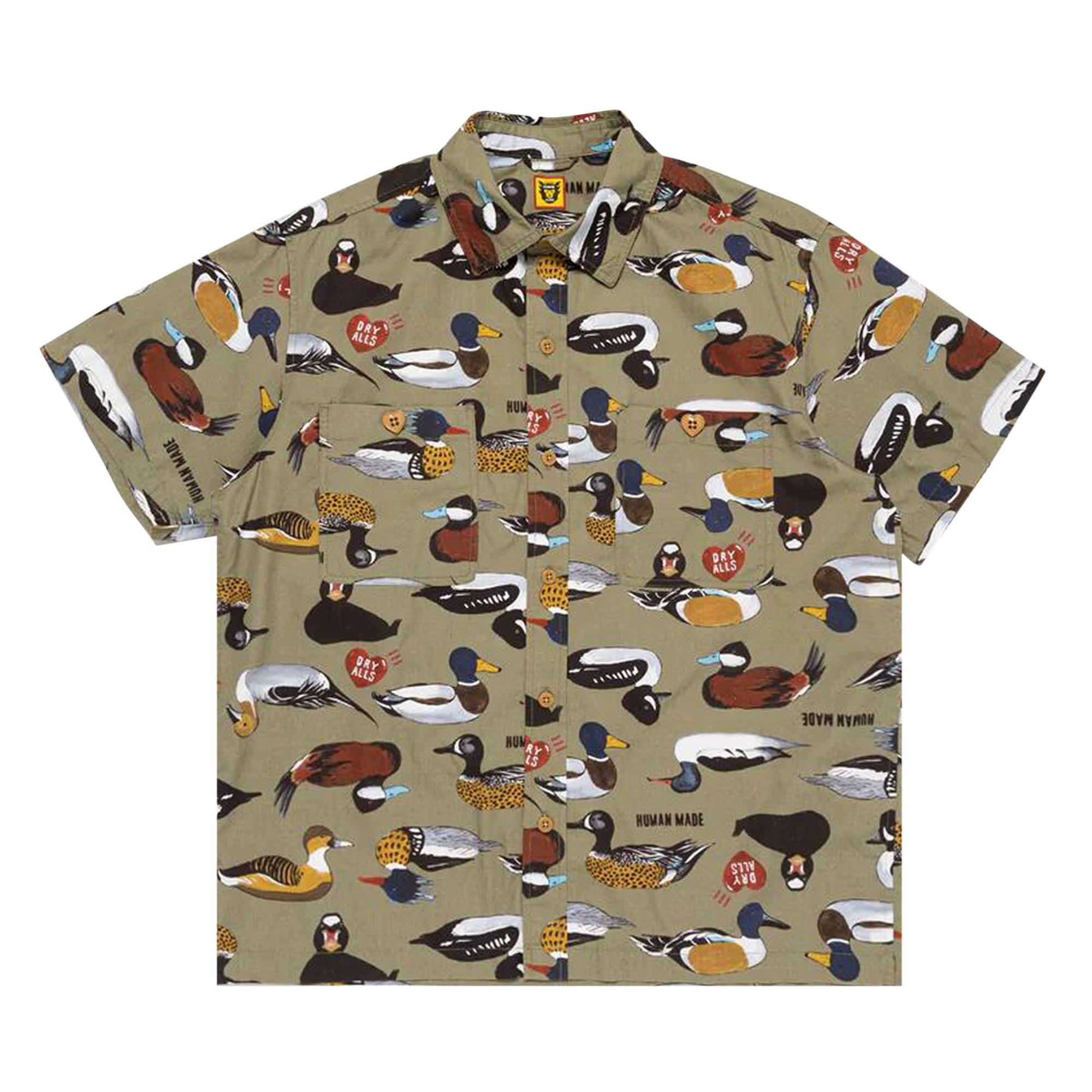 Human Made Duck Short-Sleeve Shirt 'Olive Drab' - 1