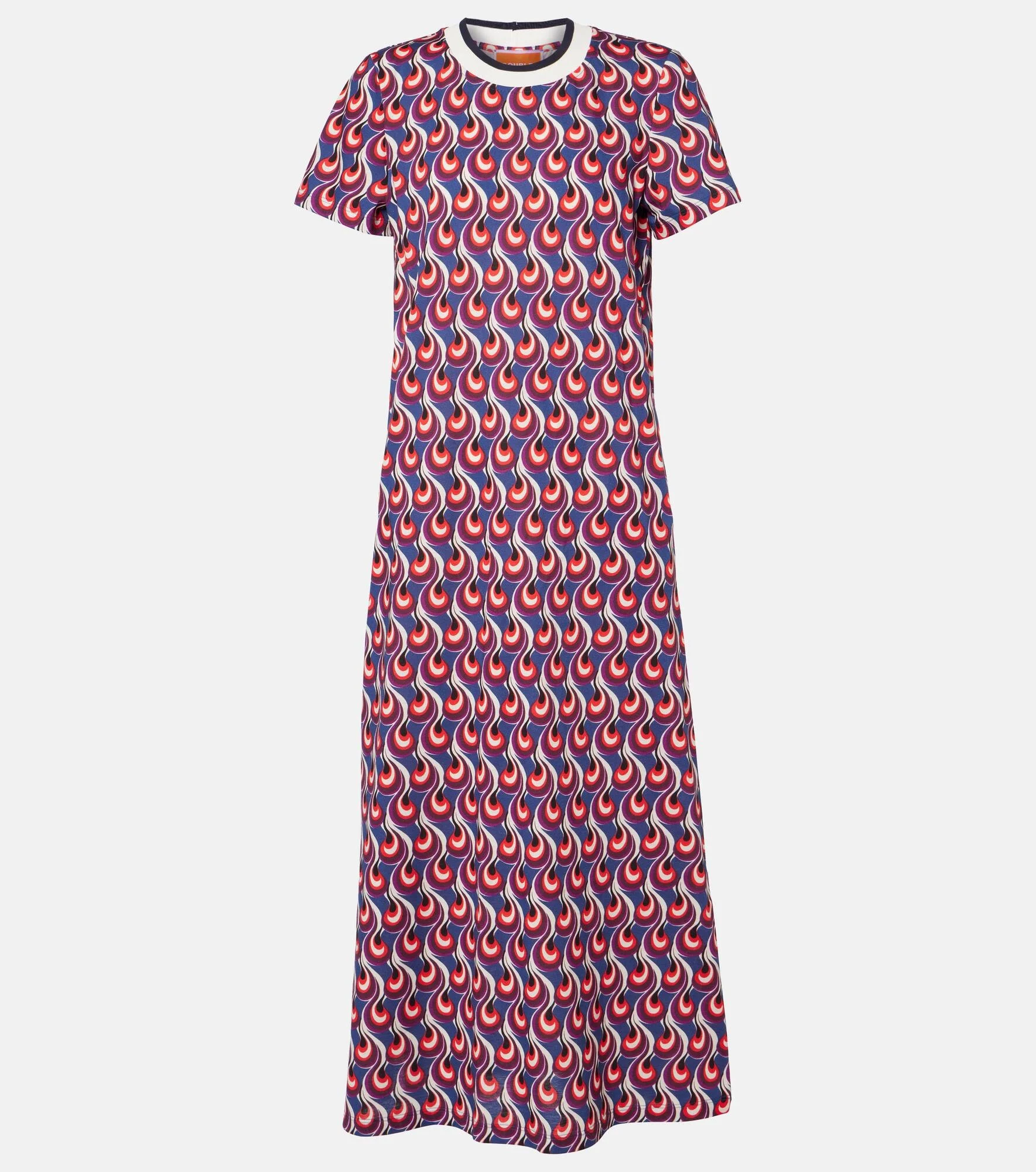 스윙 Sporty 인쇄 jersey midi 드레스 - 1