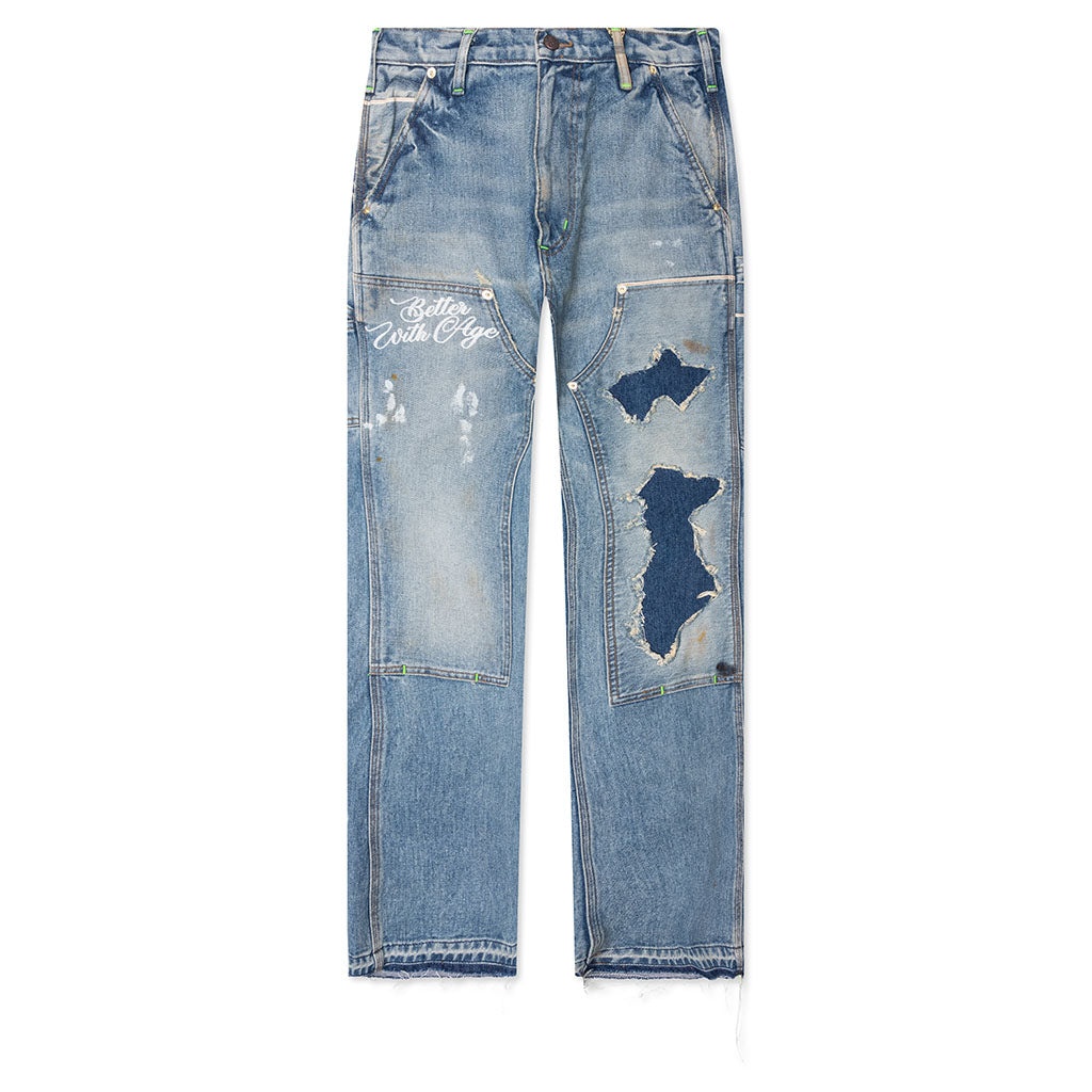 MASON DOUBLE-KNEE SELVAGE DENIM TROUSER - INDIGO - 1