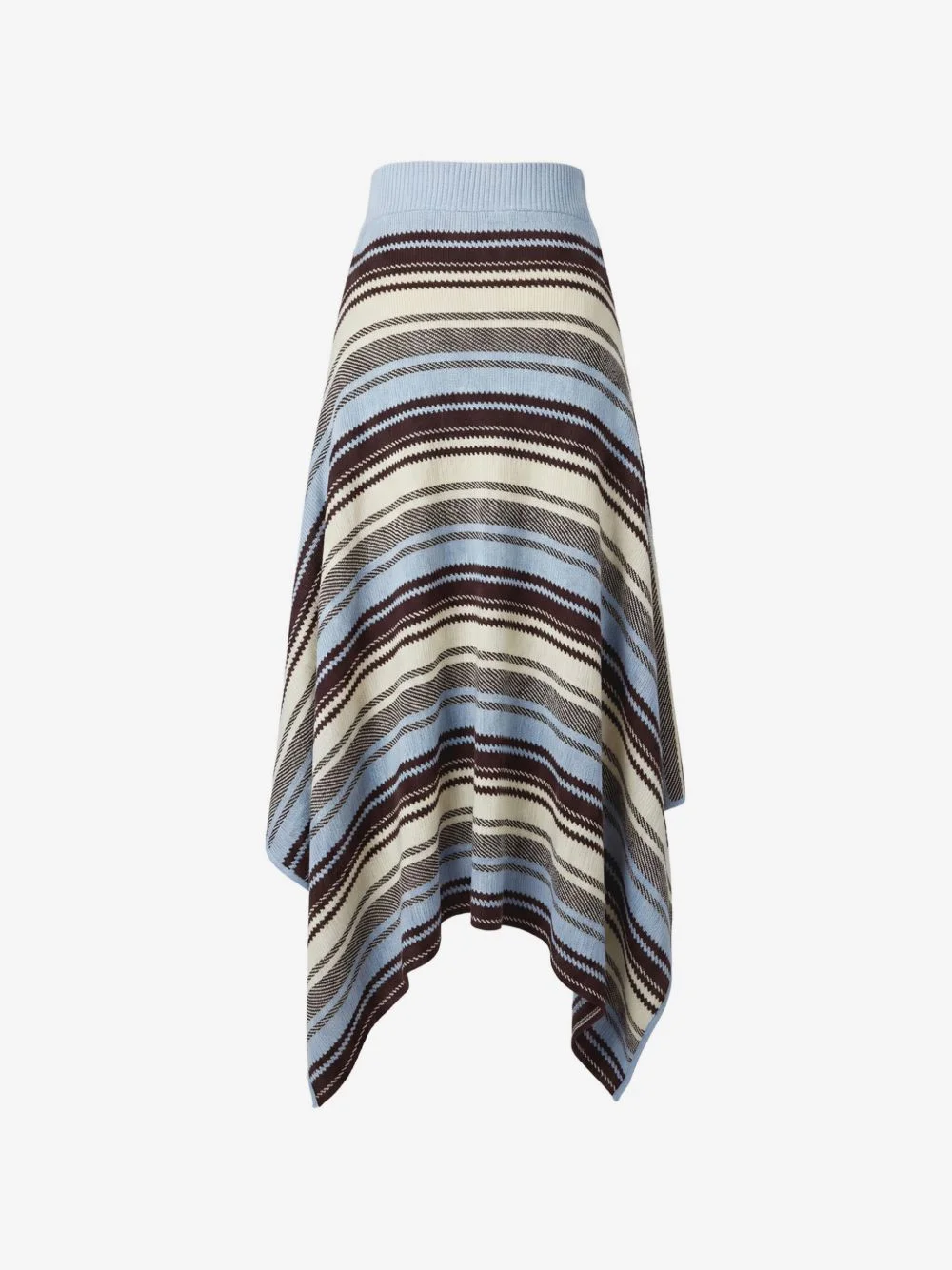 striped handkerchief-hem midi skirt - 1