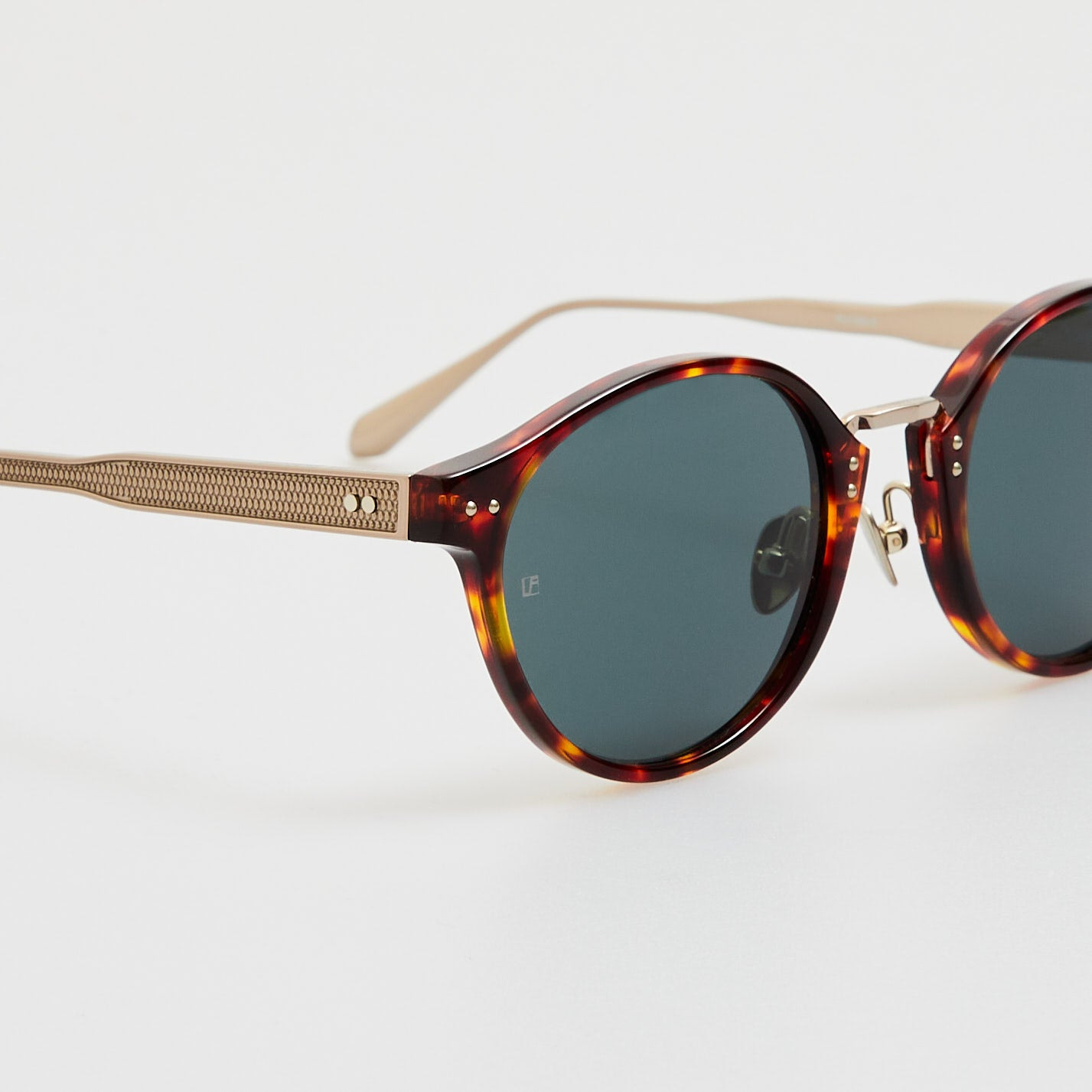 Men's Marco Oval Sunglasses in Dark Tortoiseshell - 5