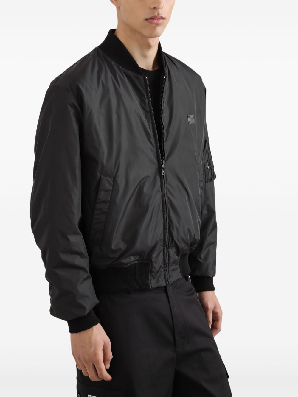 logo-plaque bomber jacket - 4