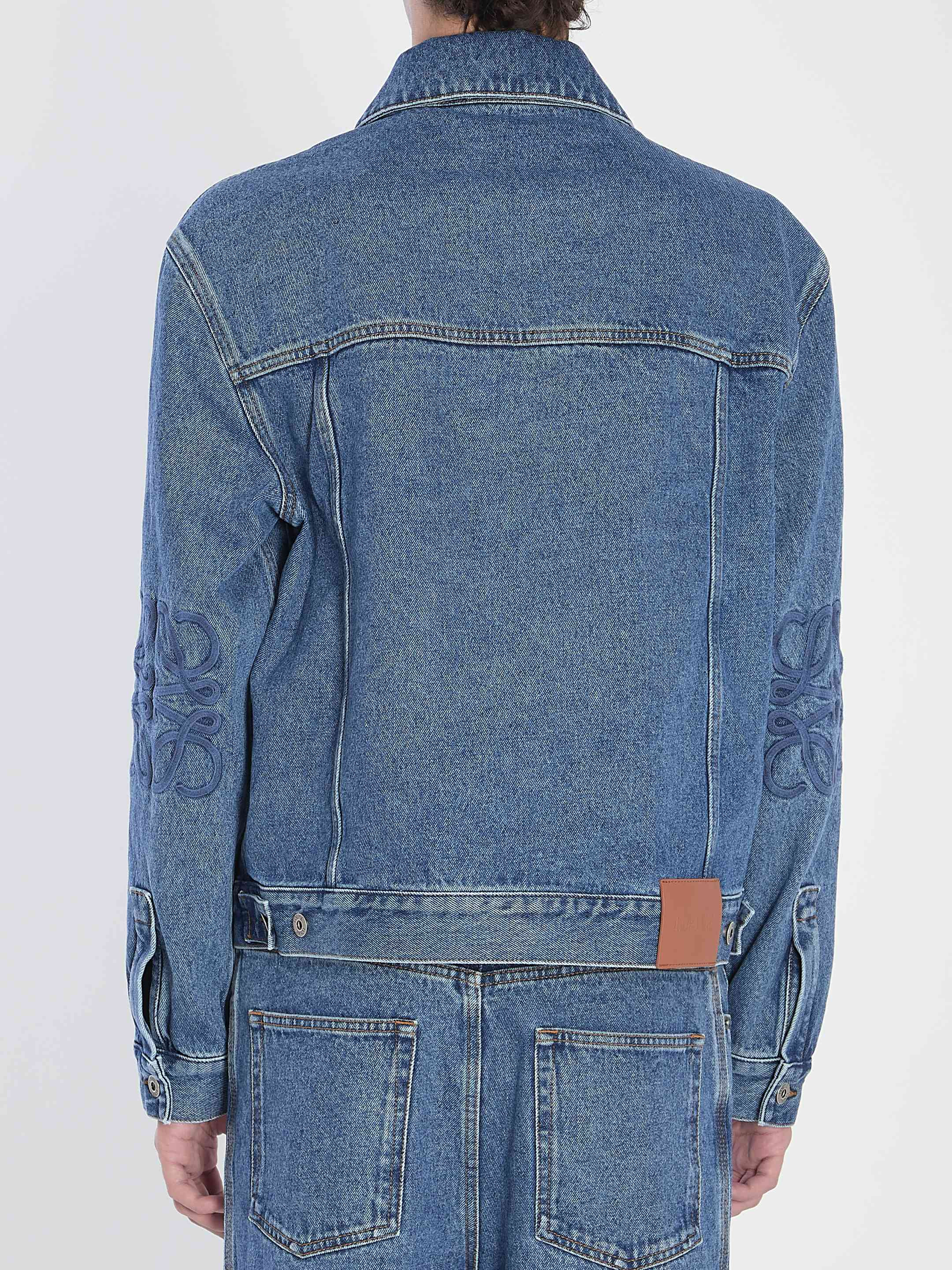 Loewe Men Anagram Denim Jacket - 4
