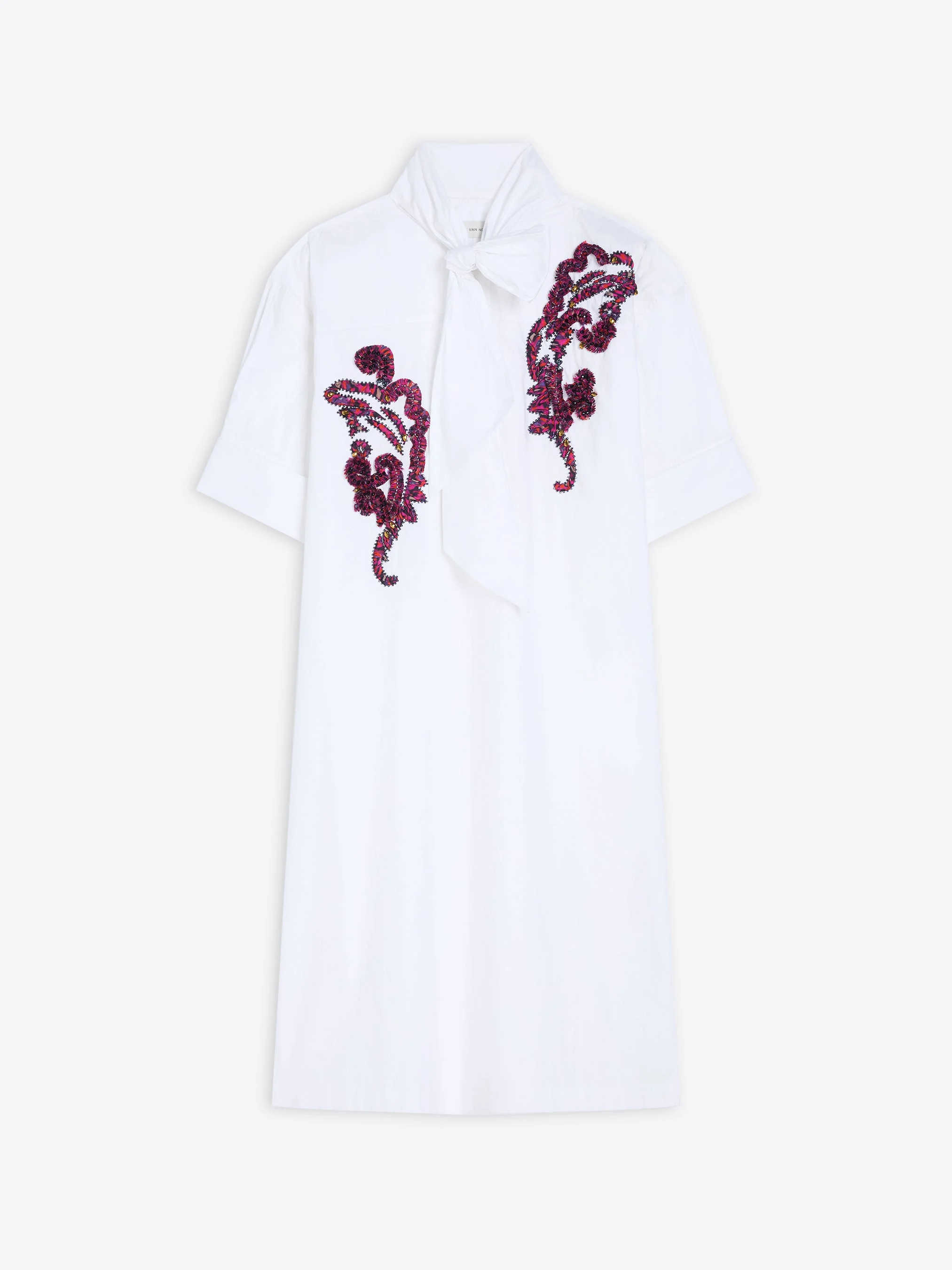 EMBROIDERED SHIRT DRESS - 1