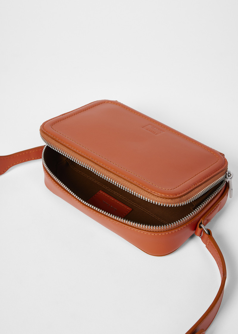 Orange Leather Flight Bag 5