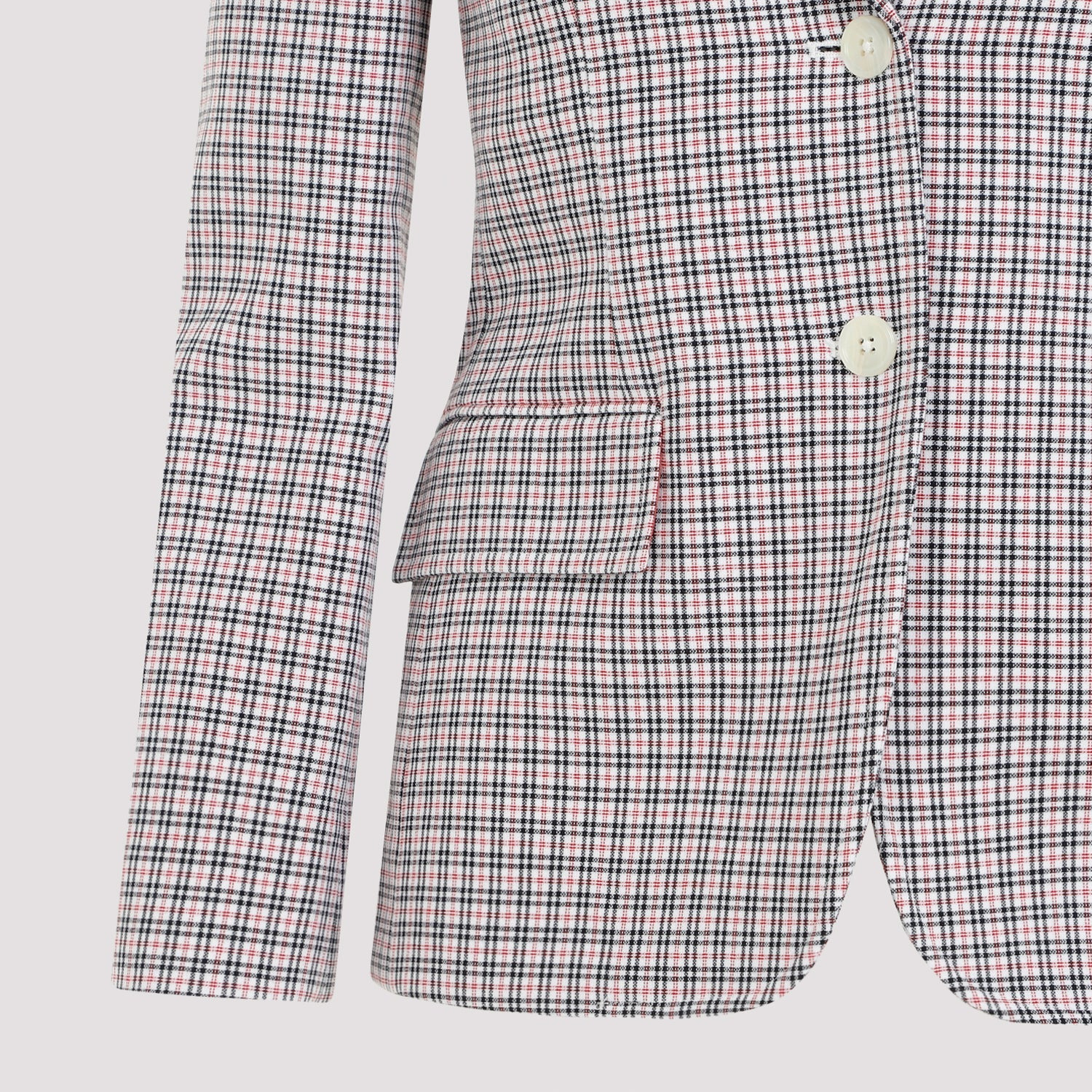 Thom Browne Small Check Cotton Jacket Women - 4