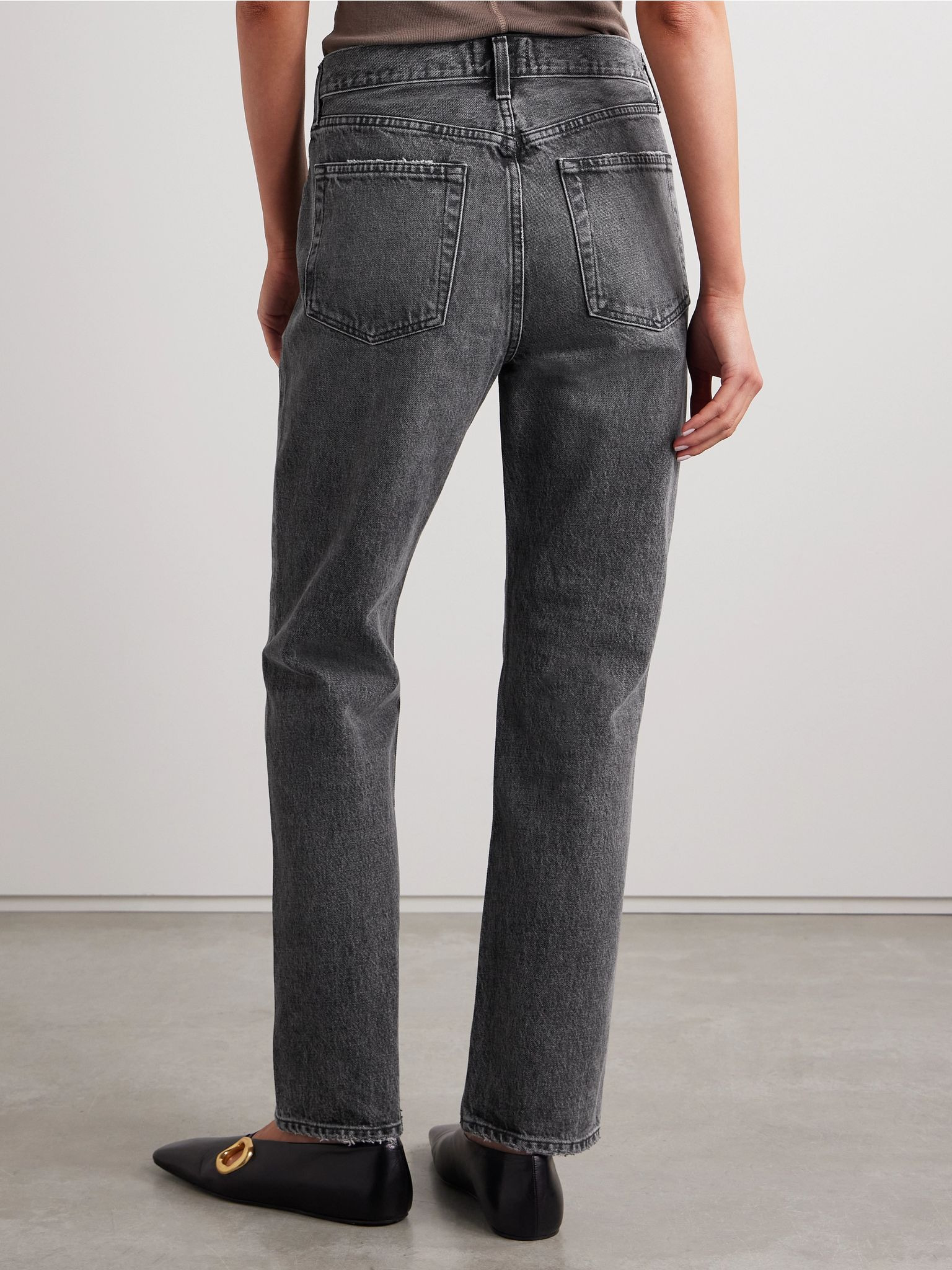 Valen mid-rise straight-leg jeans Dark gray - 4