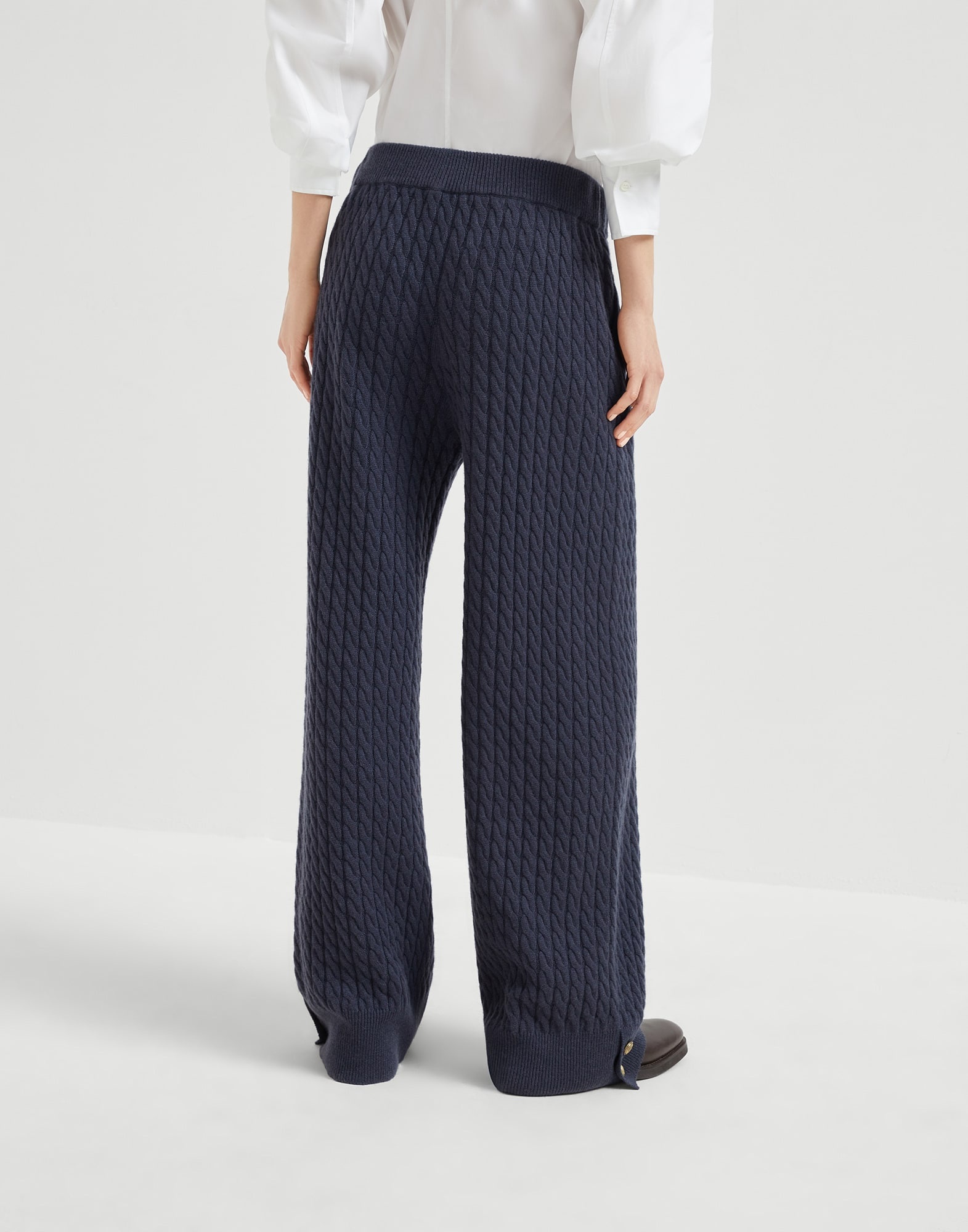 Cashmere cable knit trousers - 2