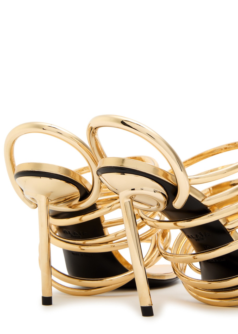 Alaïa Strappy 90 Leather Sandals - 4