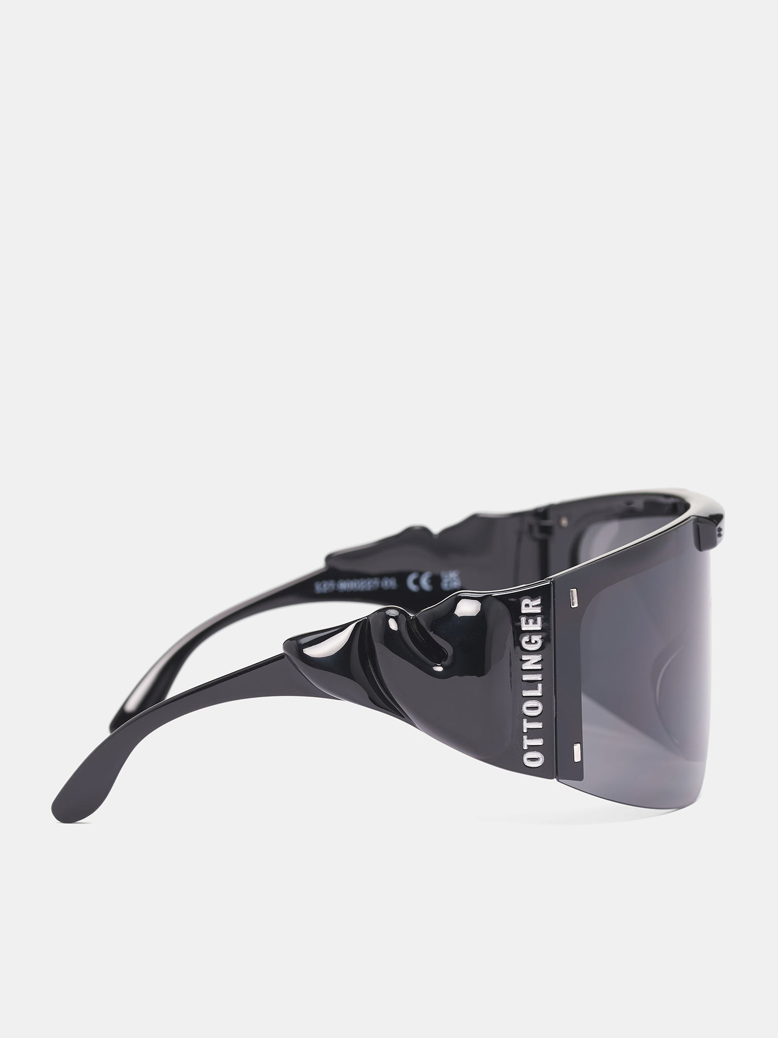 Black Knotted Shield Sunglasses - 2