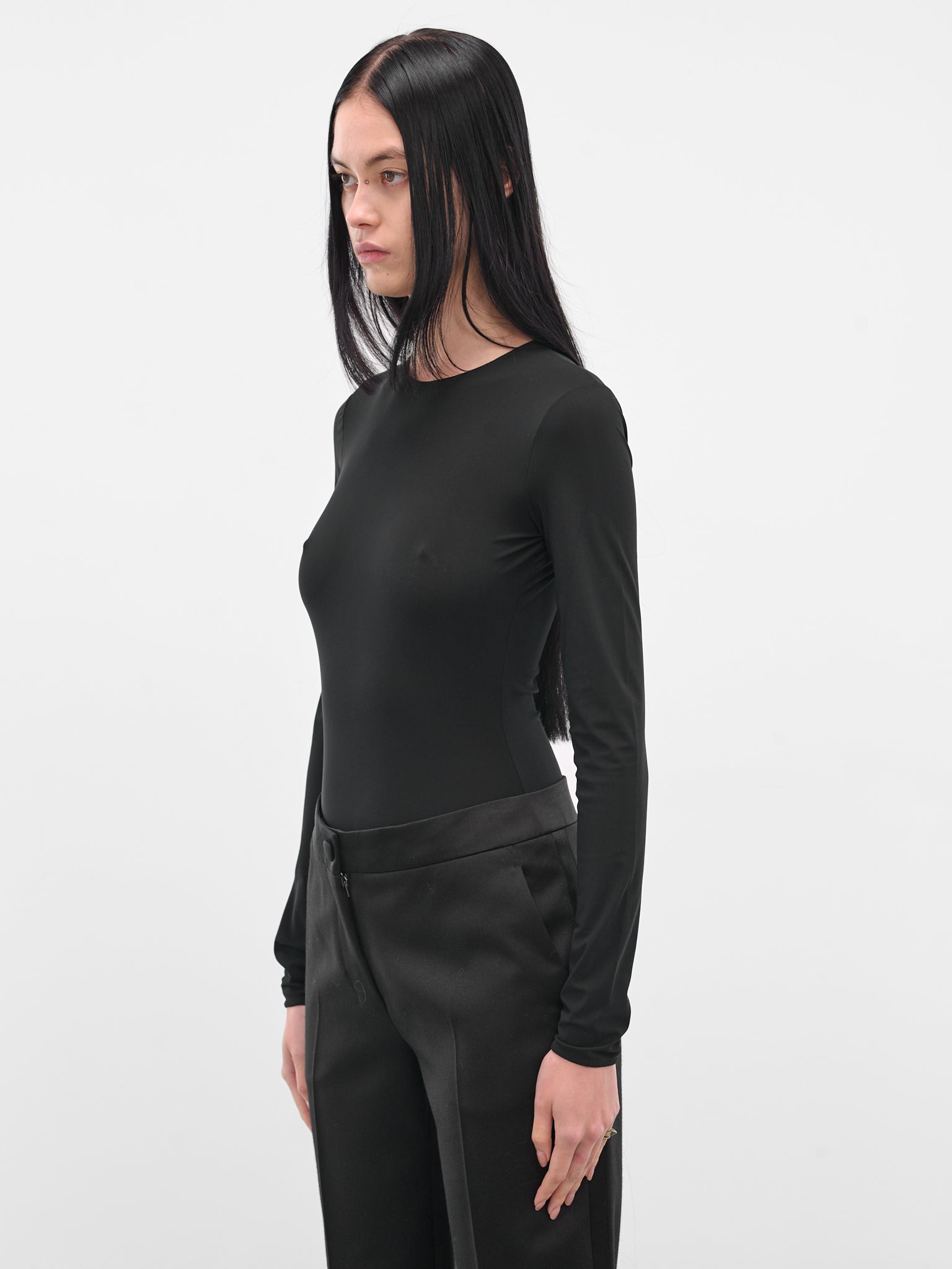 Black Long Sleeve Technical Bodysuit - 2