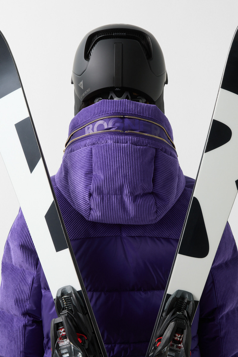 Marli corduroy ski jacket in Violet 8