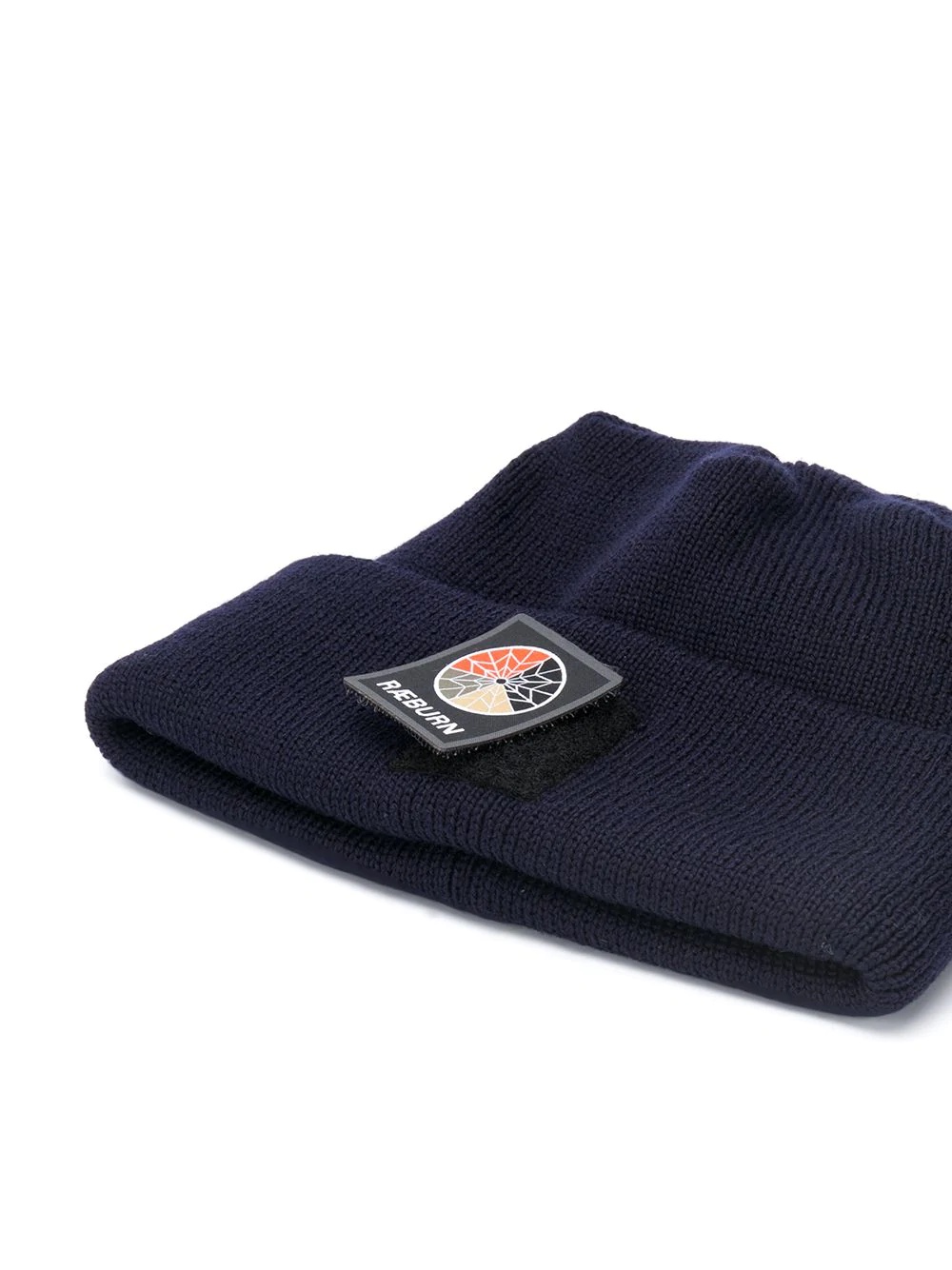 ribbed-knit logo patch beanie  - 2