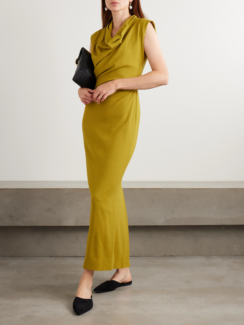 TOVE Babette Draped Crepe Maxi Dress outlook