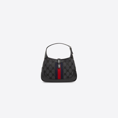 BALENCIAGA Women's Hacker Mini Hobo Bag In Jacquard Canvas in Black outlook