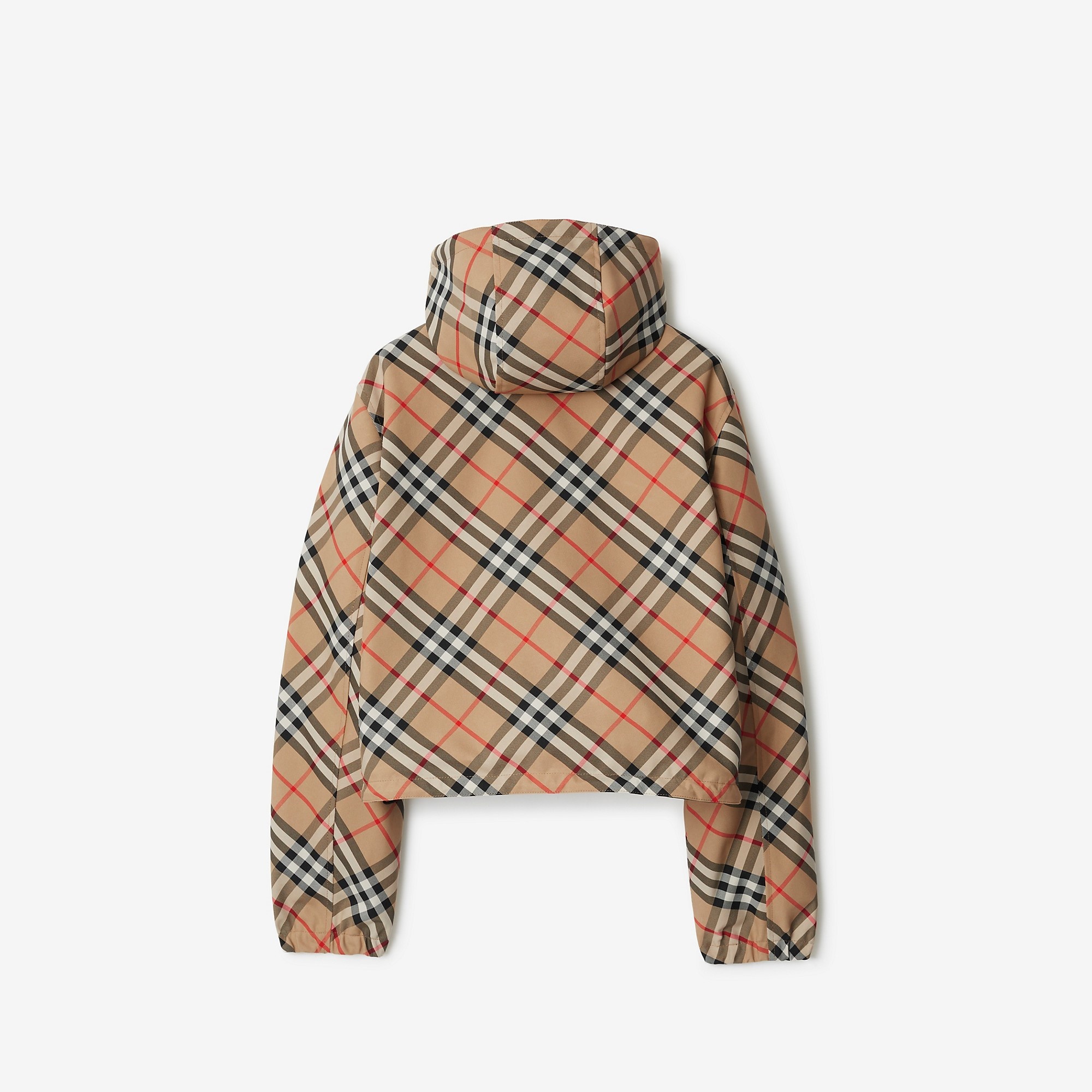 Cropped Reversible Check Jacket - 5