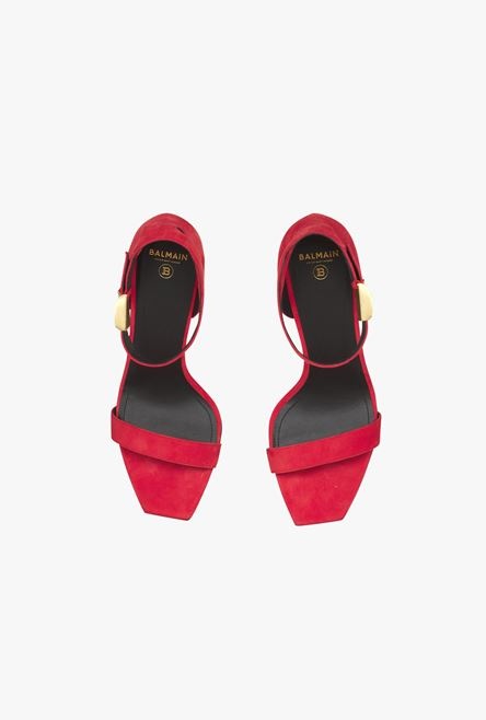 Red suede Uma sandals - 4