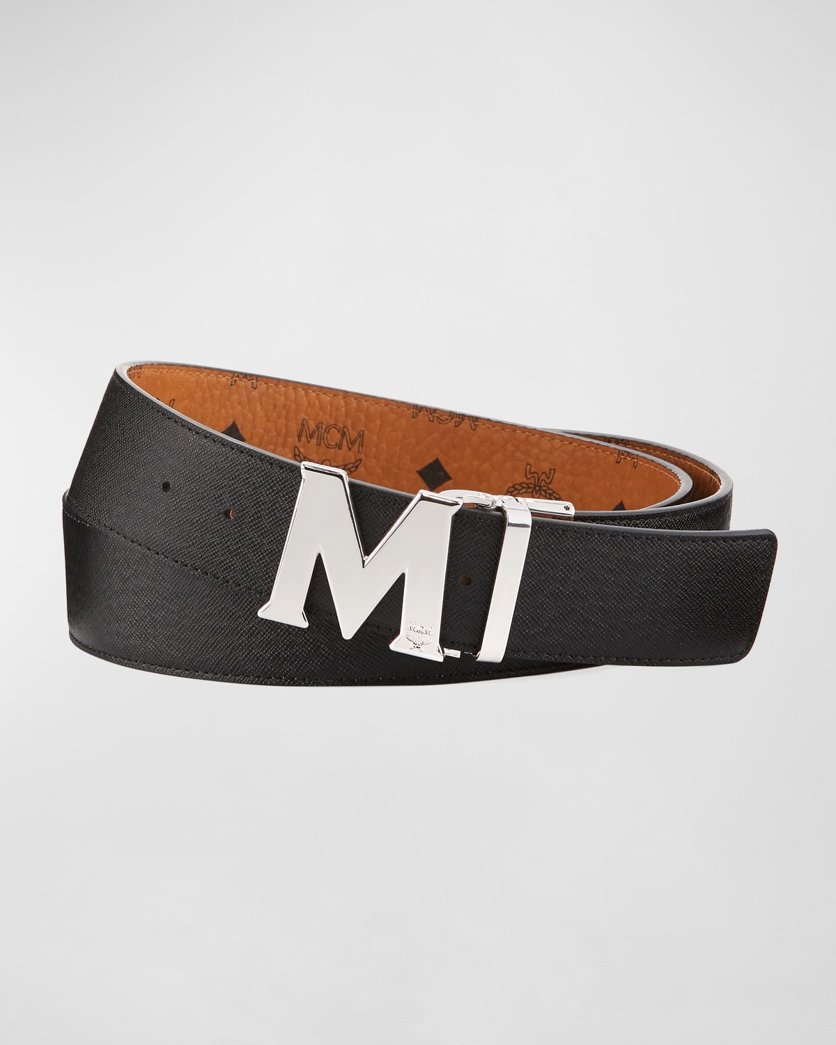 Claus Reversible Visetos/Saffiano Belt - 2