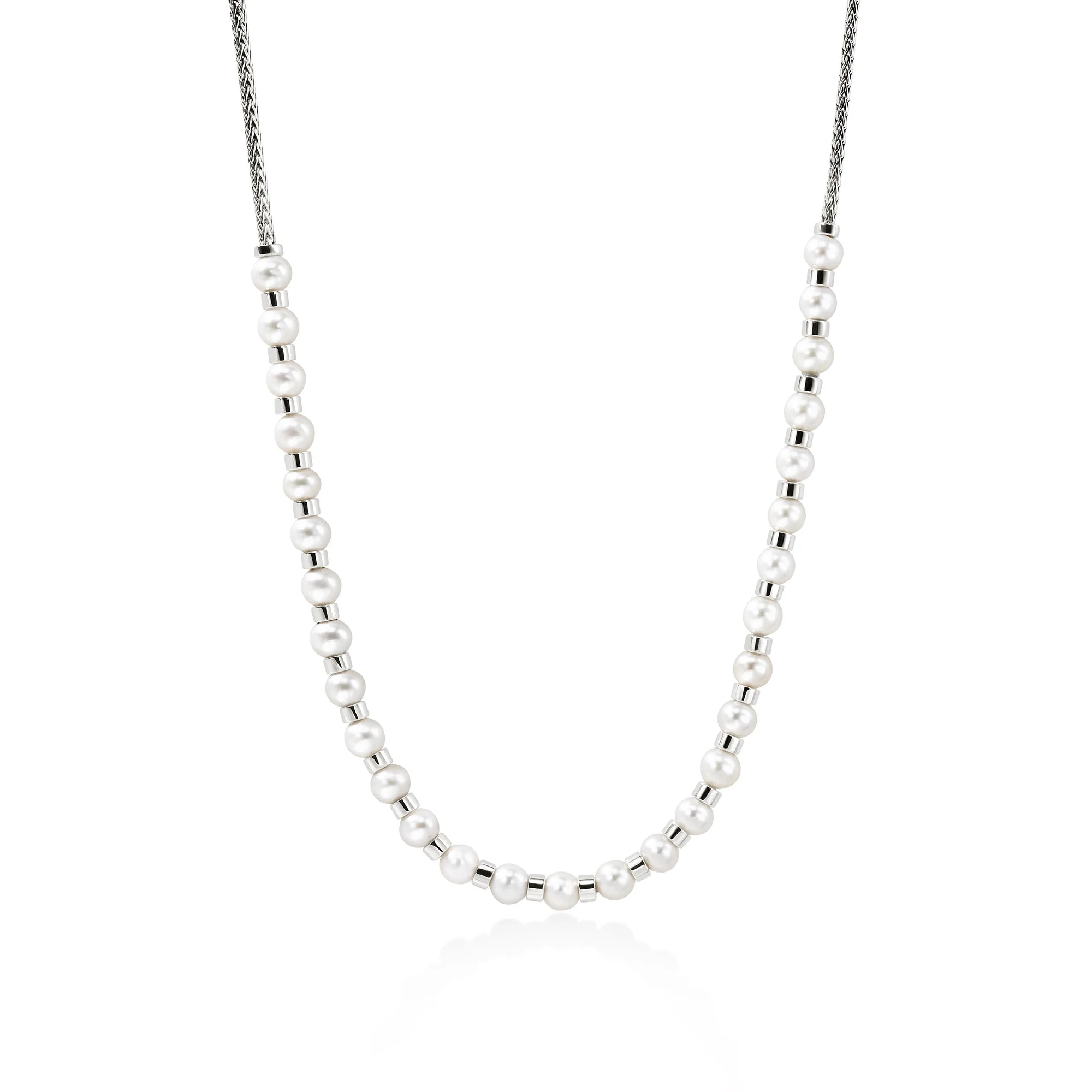 JH Essential Pearl Necklace, Sterling Silver, 2.5MM - 1