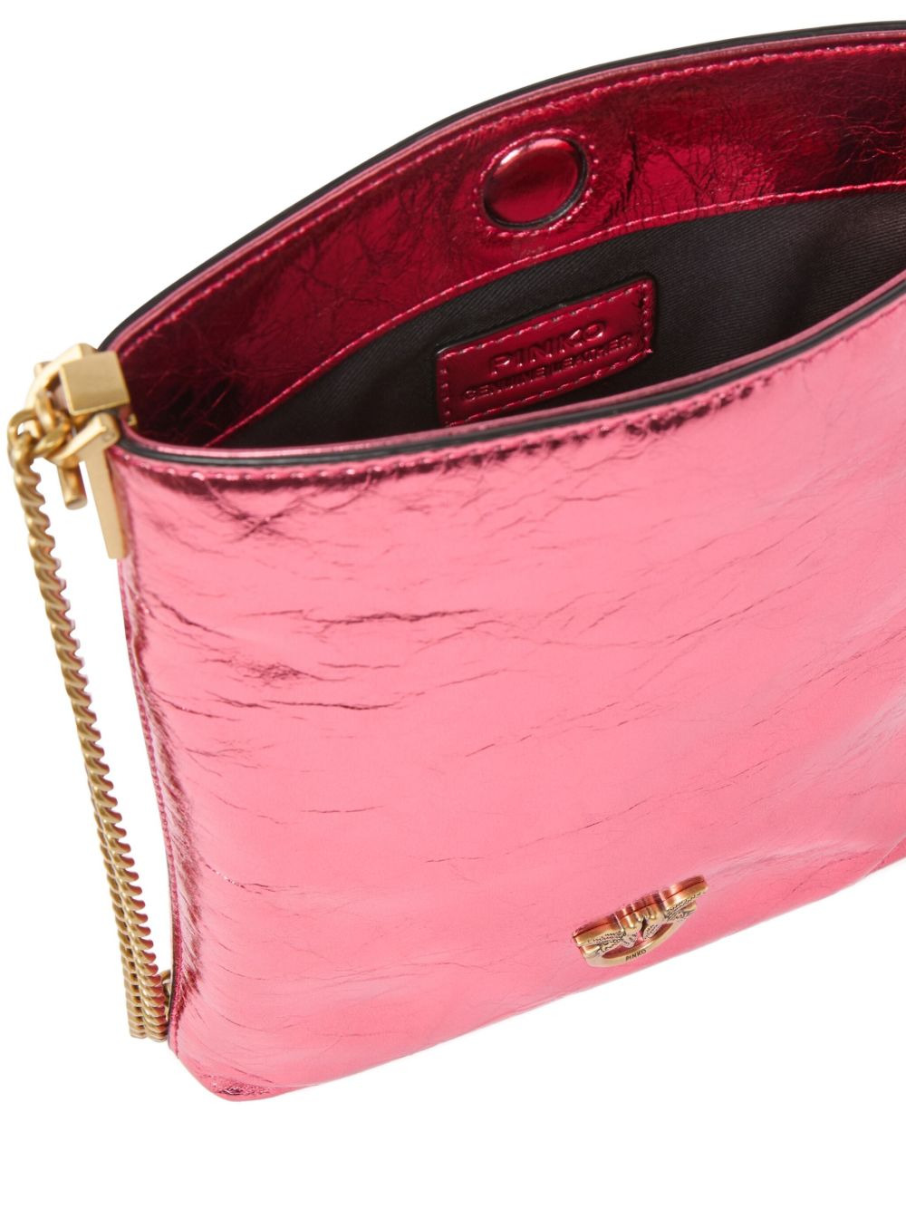 metallic-finish mini clutch bag - 3