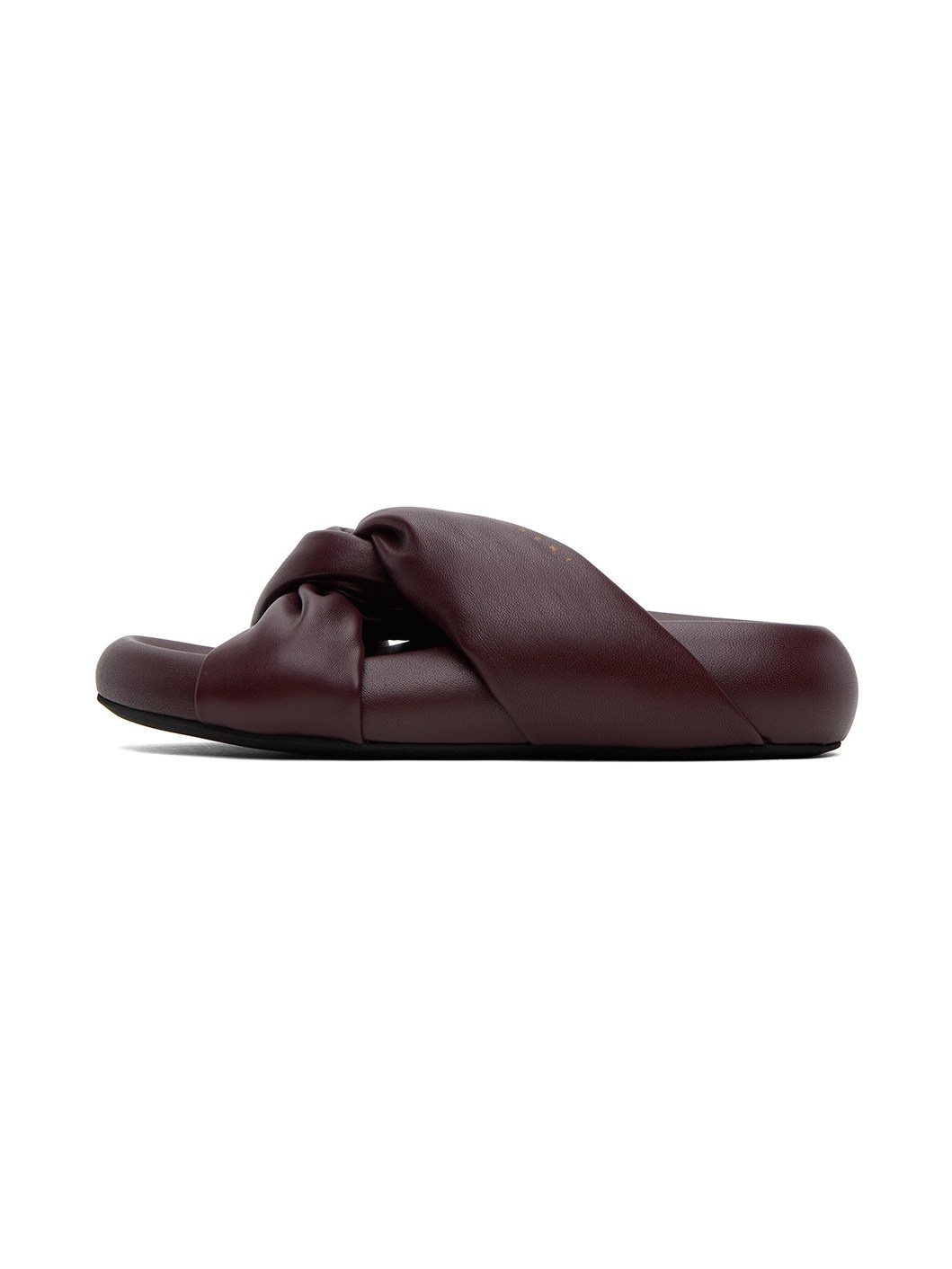 Burgundy Tie Sandals - 3