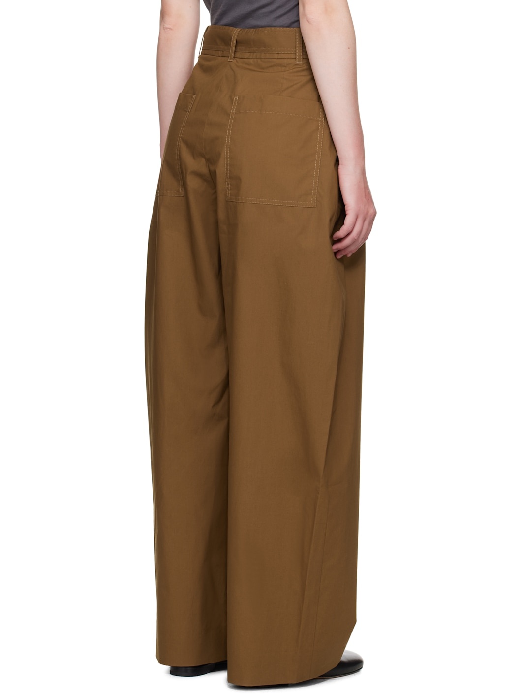 Tan Doring Cotton Trousers - 3