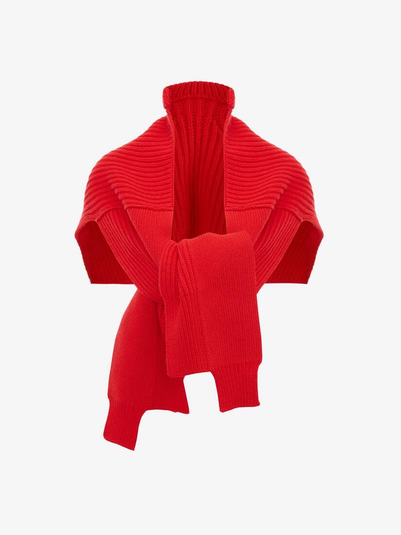 Hybrid Jumper Scarf in Red - 2