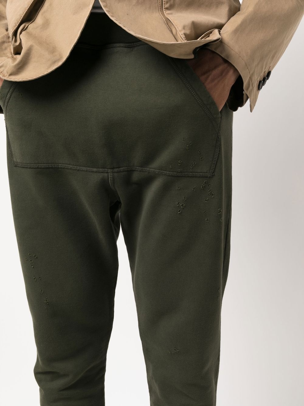 tapered cotton track trousers - 5