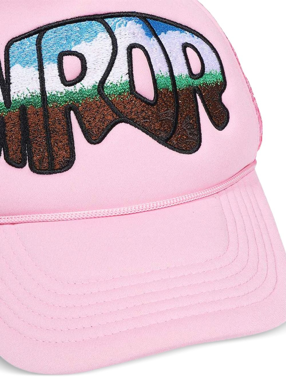 embroidered-patch trucker cap - 3