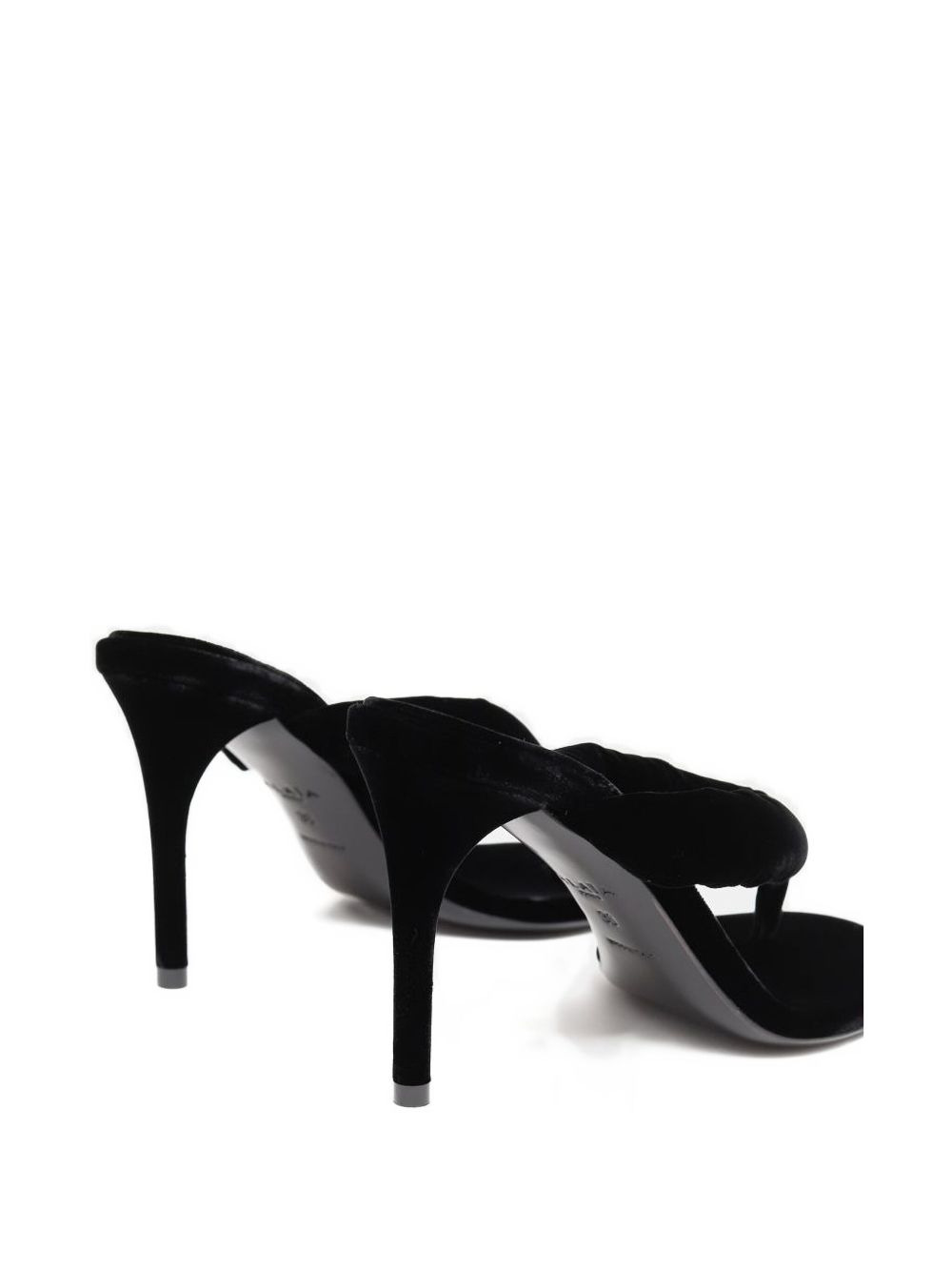 90mm velvet thong-strap sandals - 3